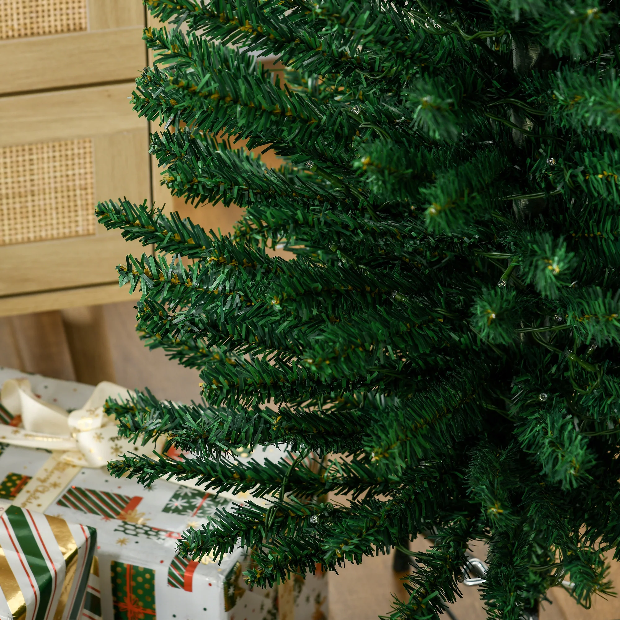 7ft Prelit Christmas Tree Artificial - with LED Lights Multicoloured 529 Tips - Image 9
