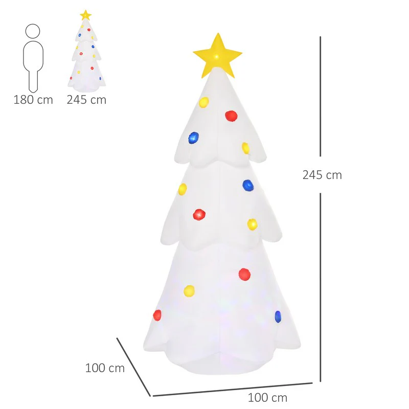 8.2FT Christmas Inflatable Tree LED Lighted for Home Indoor Outdoor Decoration - Image 2