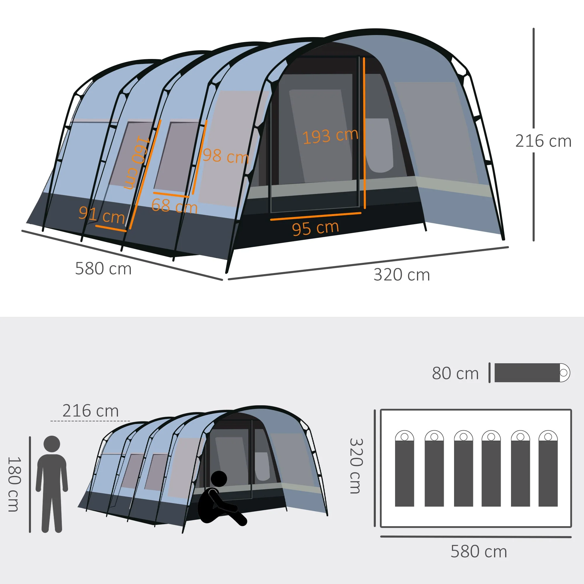 8-Person Camping Tent - Image 2
