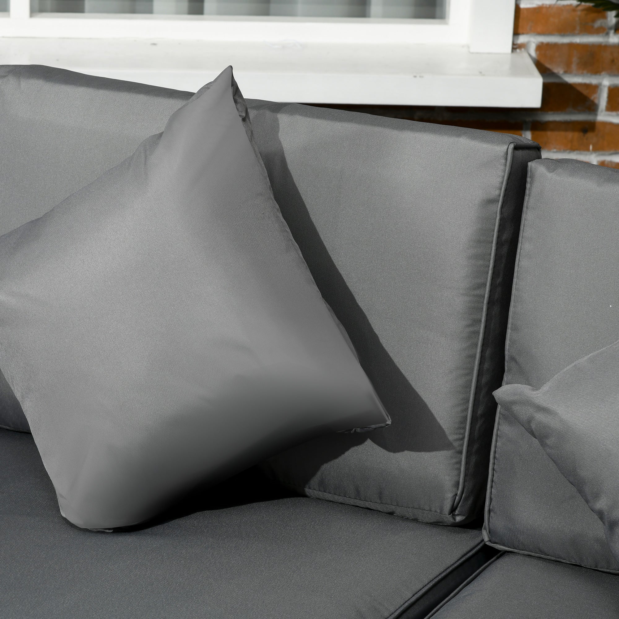 8-Pieces PE Rattan Corner Sofa Set - Image 7
