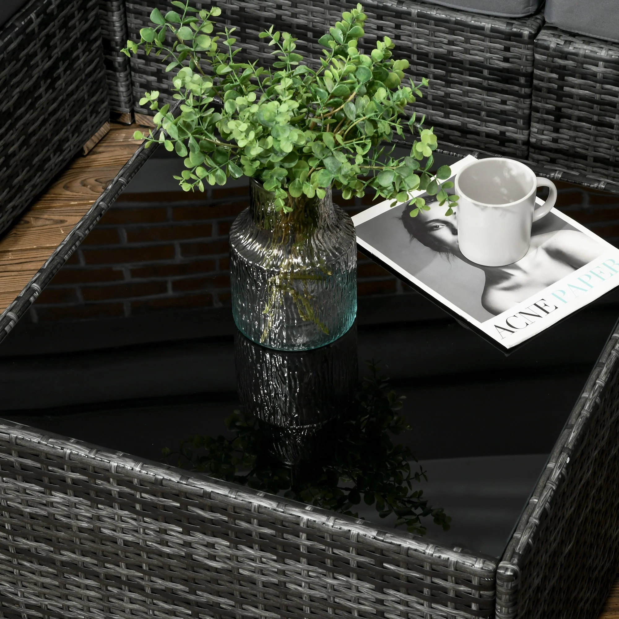 8-Pieces PE Rattan Corner Sofa Set - Image 8