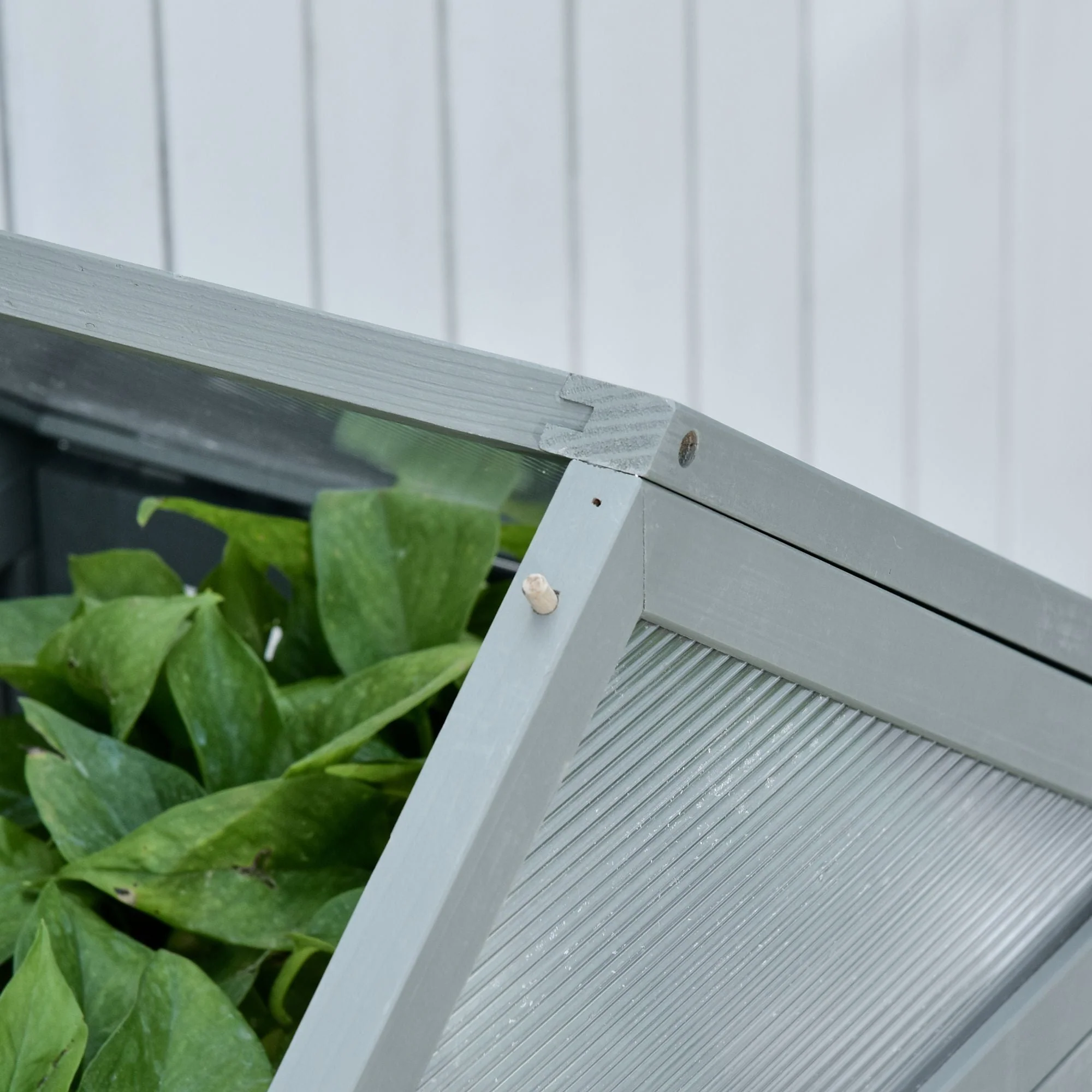 80 x 47 x 138cm Garden Cold Frame Polycarbonate Greenhouse with Adjustable Shelves - Image 7