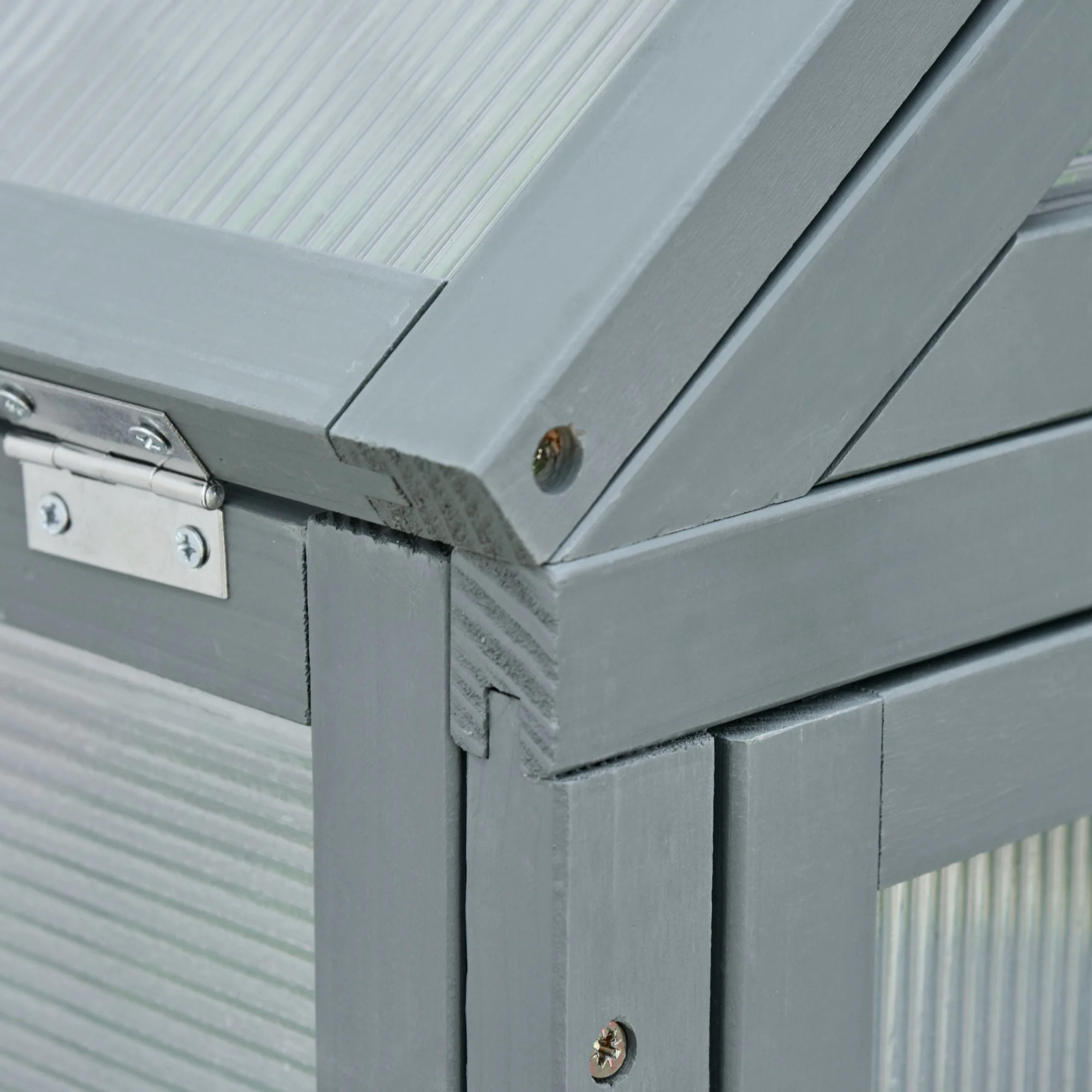 80 x 47 x 138cm Garden Cold Frame Polycarbonate Greenhouse with Adjustable Shelves - Image 8