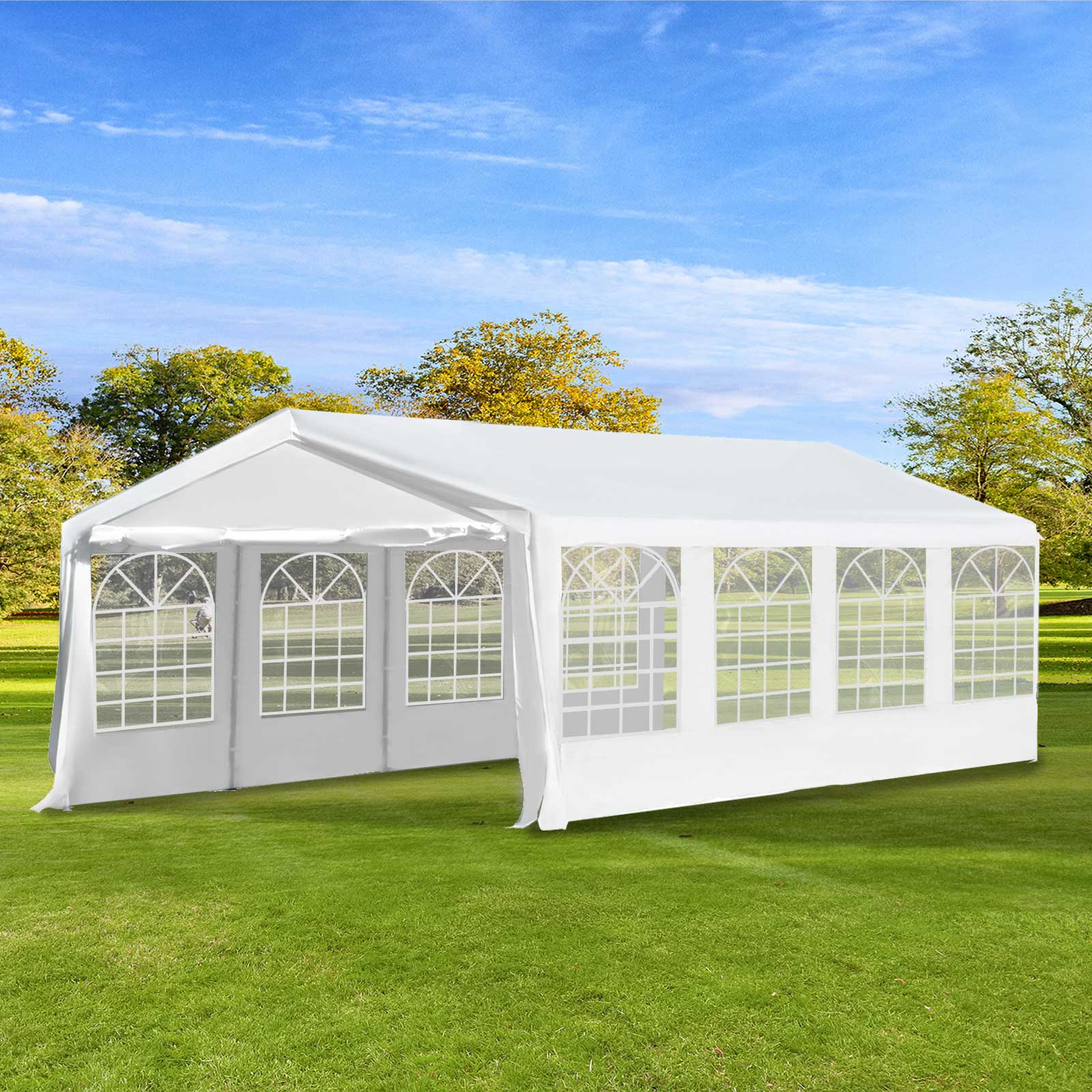 8m x 4m Garden Gazebo Marquee Party Tent Wedding Portable Garage Carport Event shelter Car Canopy Outdoor Heavy Duty Steel Frame Waterproof Rot Resistant - Image 2