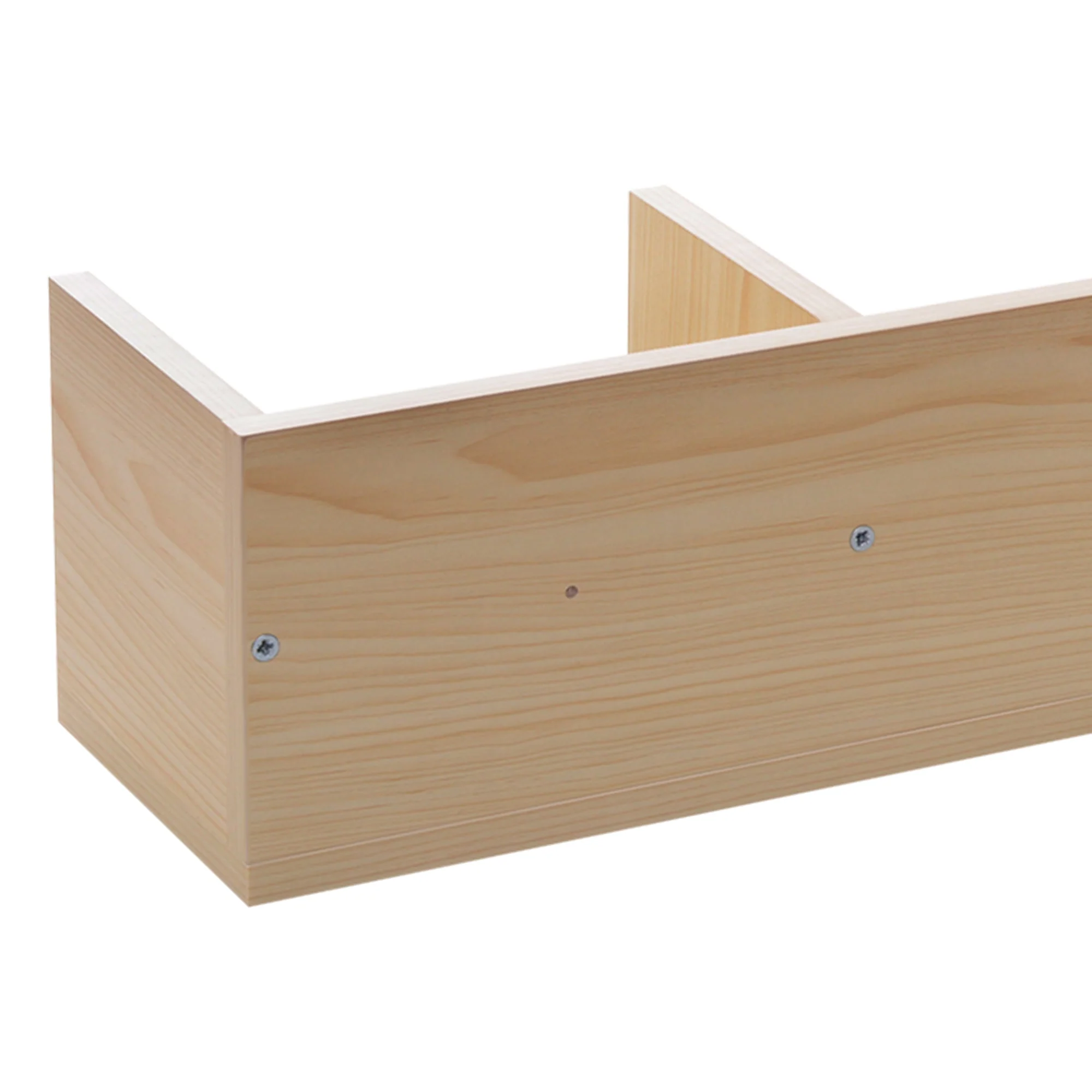 95cm Four-Compartment Wall Shelf - Brown - Image 8
