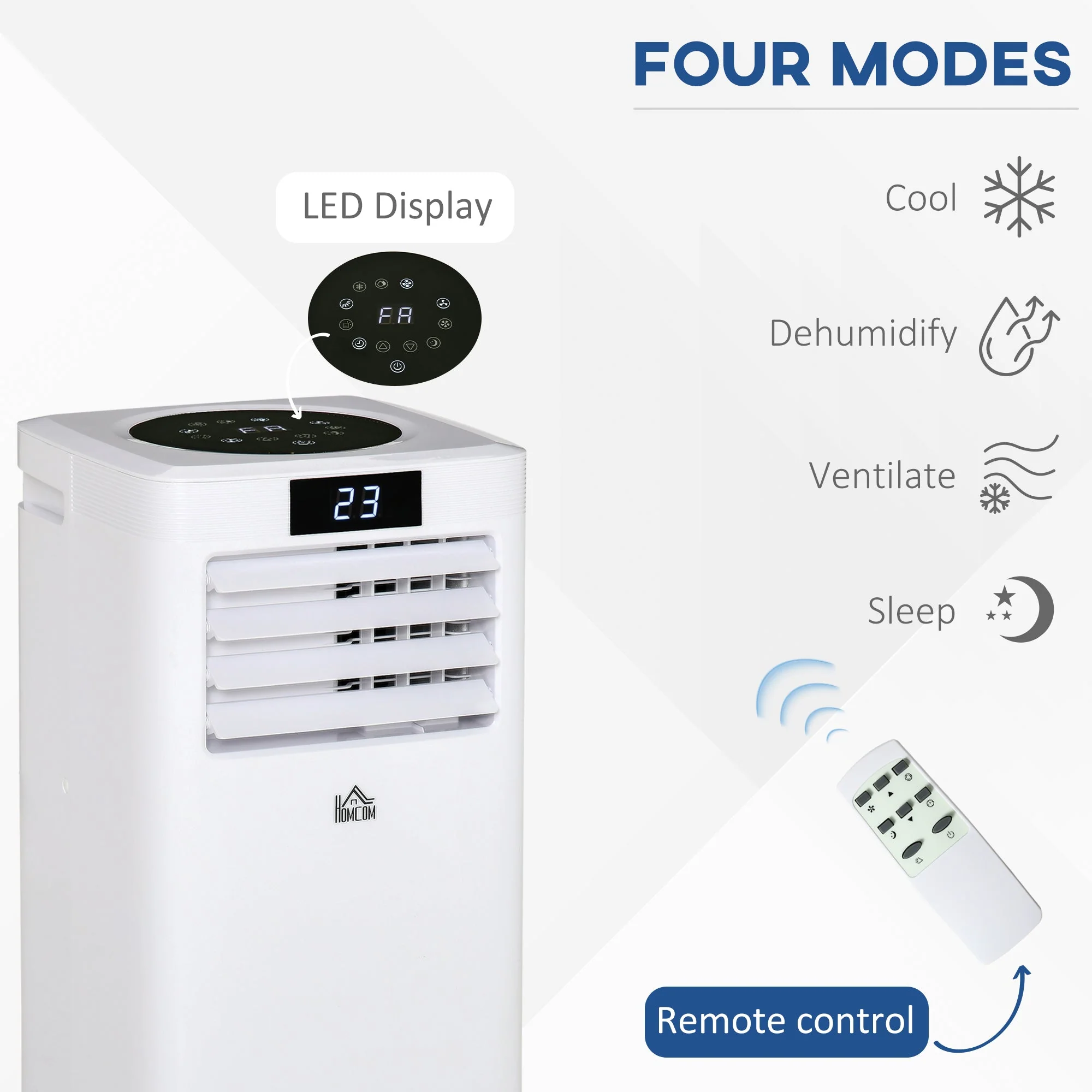 A Rated 10,000 BTU 4-In-1 Portable Dehumindifier With Remote & 24 Hour Timer - Image 5