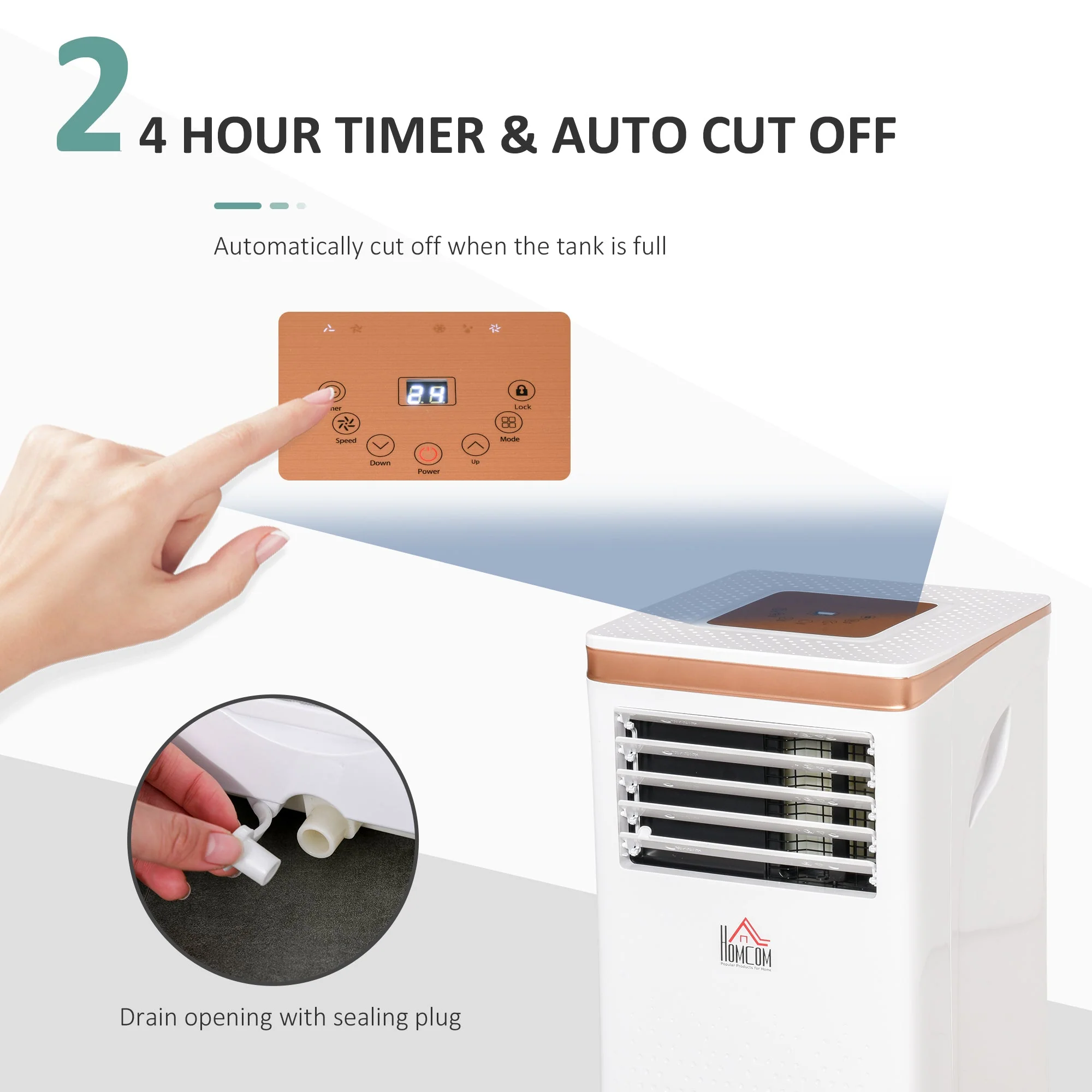 A Rated 10,000 BTU Portable Air Conditioner With Remote & 24 Hour Timer - Image 6