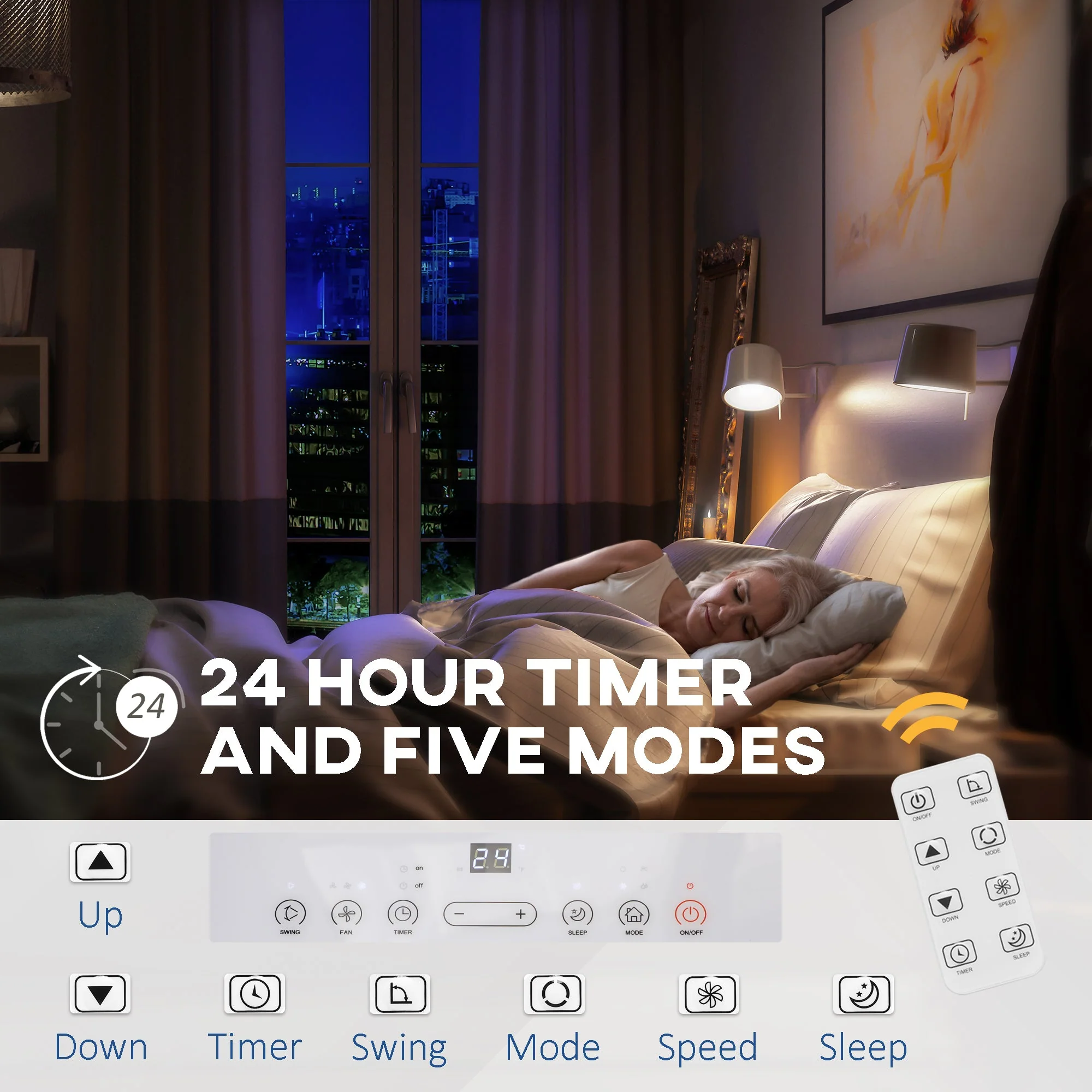 A Rated 12,000 BTU Portable Dehumindifier With Remote & 24 Hour Timer - Image 4