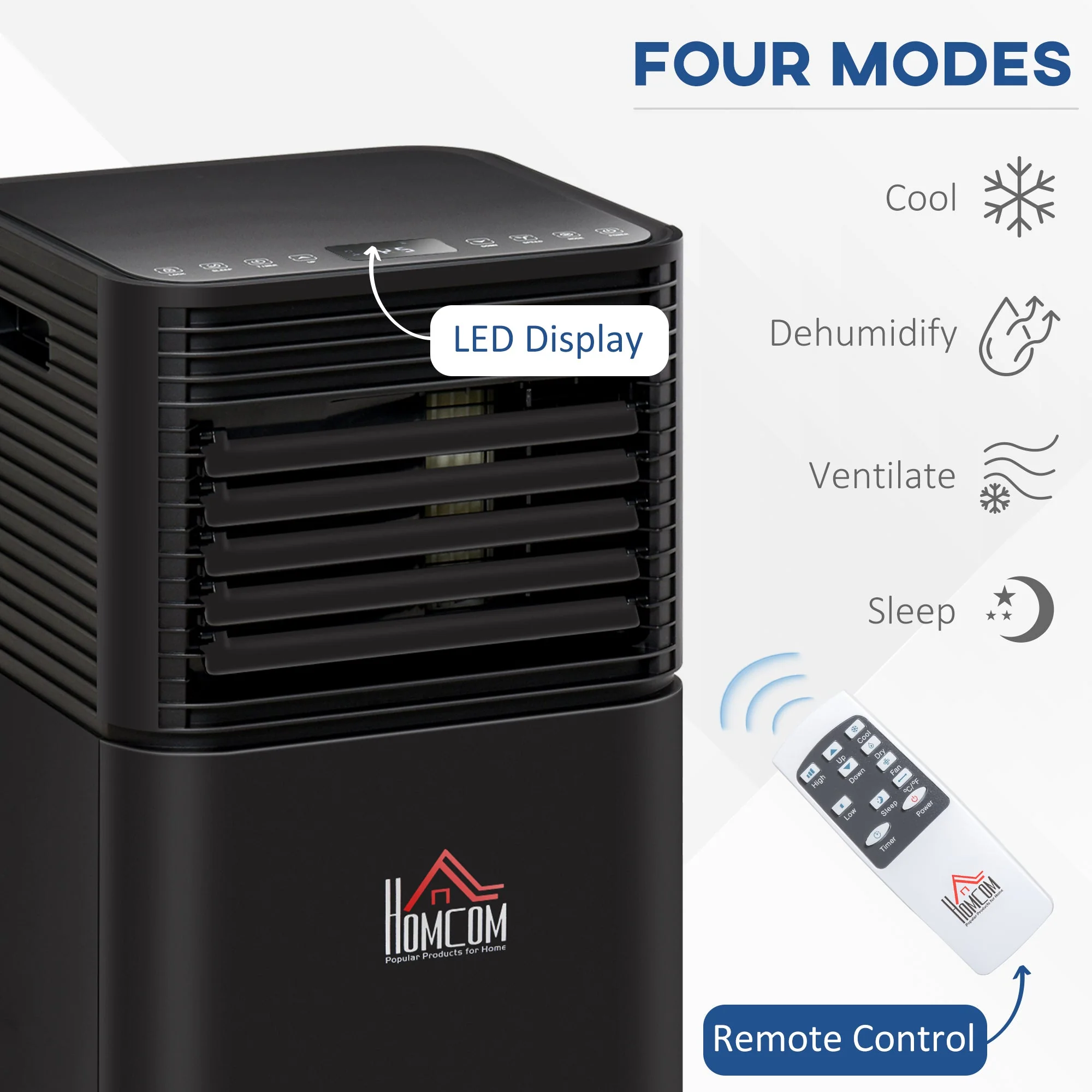 A Rated 7,000 BTU 4-In-1 Portable Dehumindifier With Remote & 24 Hour Timer - Image 4