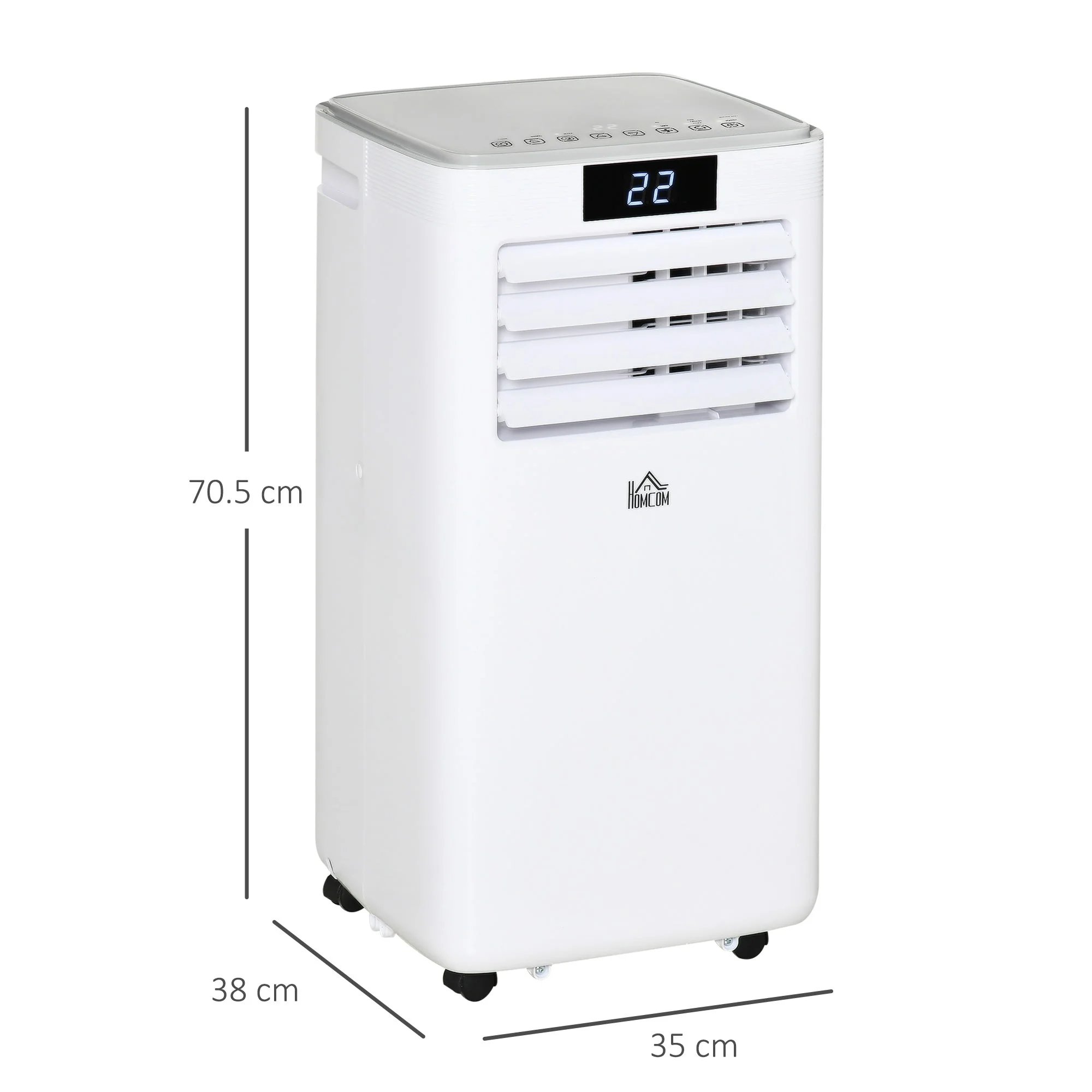A Rated 7,000 BTU 4-In-1 Portable Dehumindifier With Remote & 24 Hour Timer by Homcom - Image 3