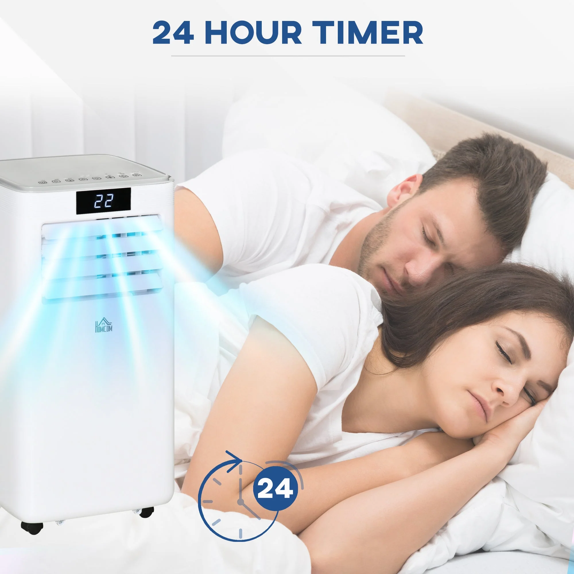 A Rated 7,000 BTU 4-In-1 Portable Dehumindifier With Remote & 24 Hour Timer by Homcom - Image 6