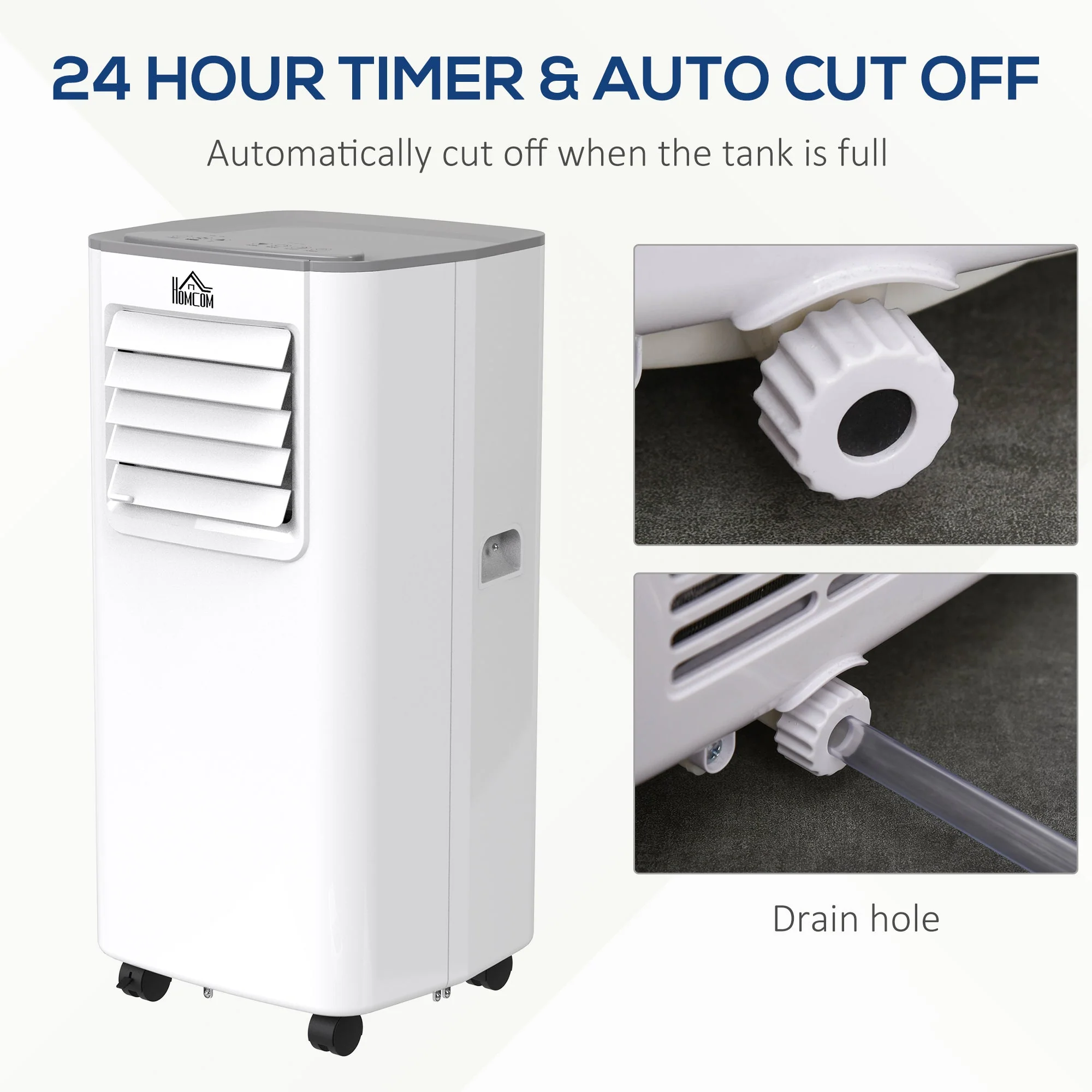 A Rated 7,000 BTU 4-In-1 Portable Dehumindifier With Remote & 24 Hour Timer by Homcom - Image 5
