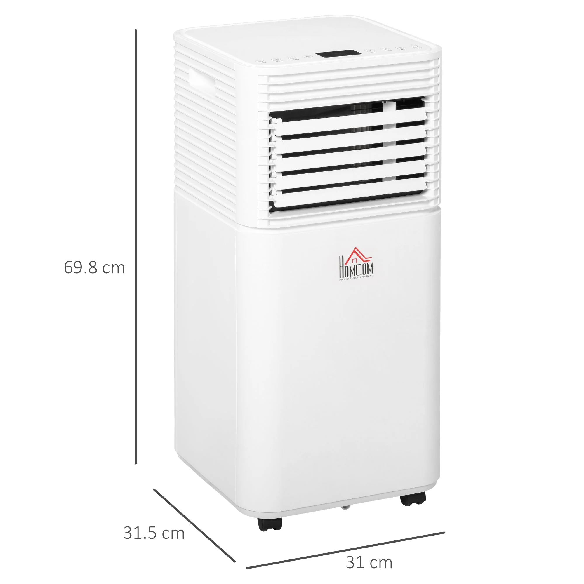 A Rated 9,000 BTU Portable Air Conditioner With Remote & 24 Hour Timer by Homcom - Image 2