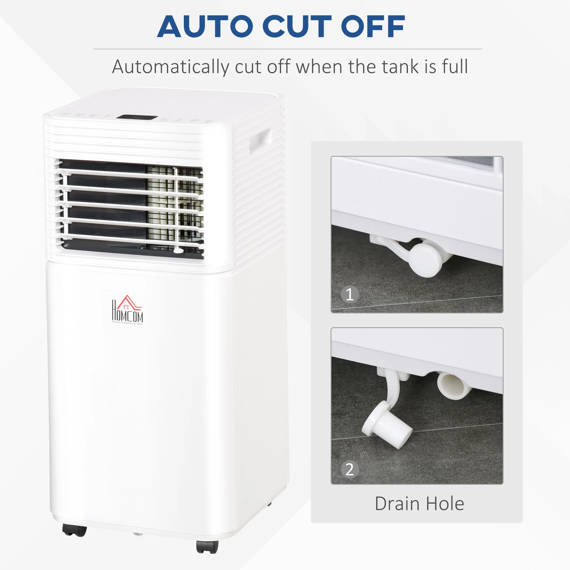 A Rated 9,000 BTU Portable Air Conditioner With Remote & 24 Hour Timer by Homcom - Image 5