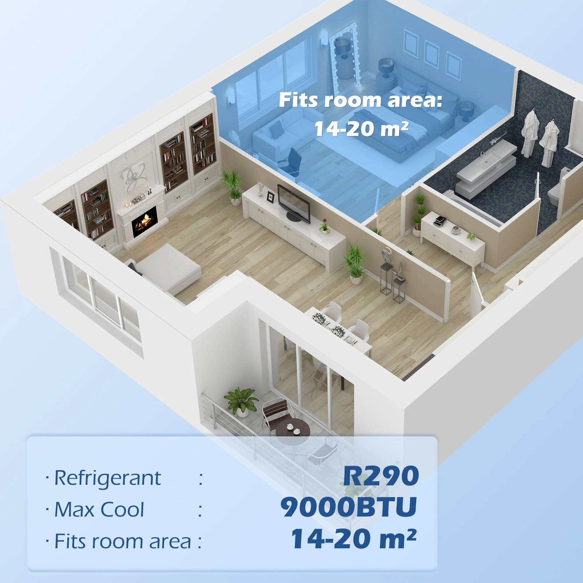 A Rated WiFi 9,000 BTU Portable Dehumindifier With Remote & 24 Hour Timer - Image 3