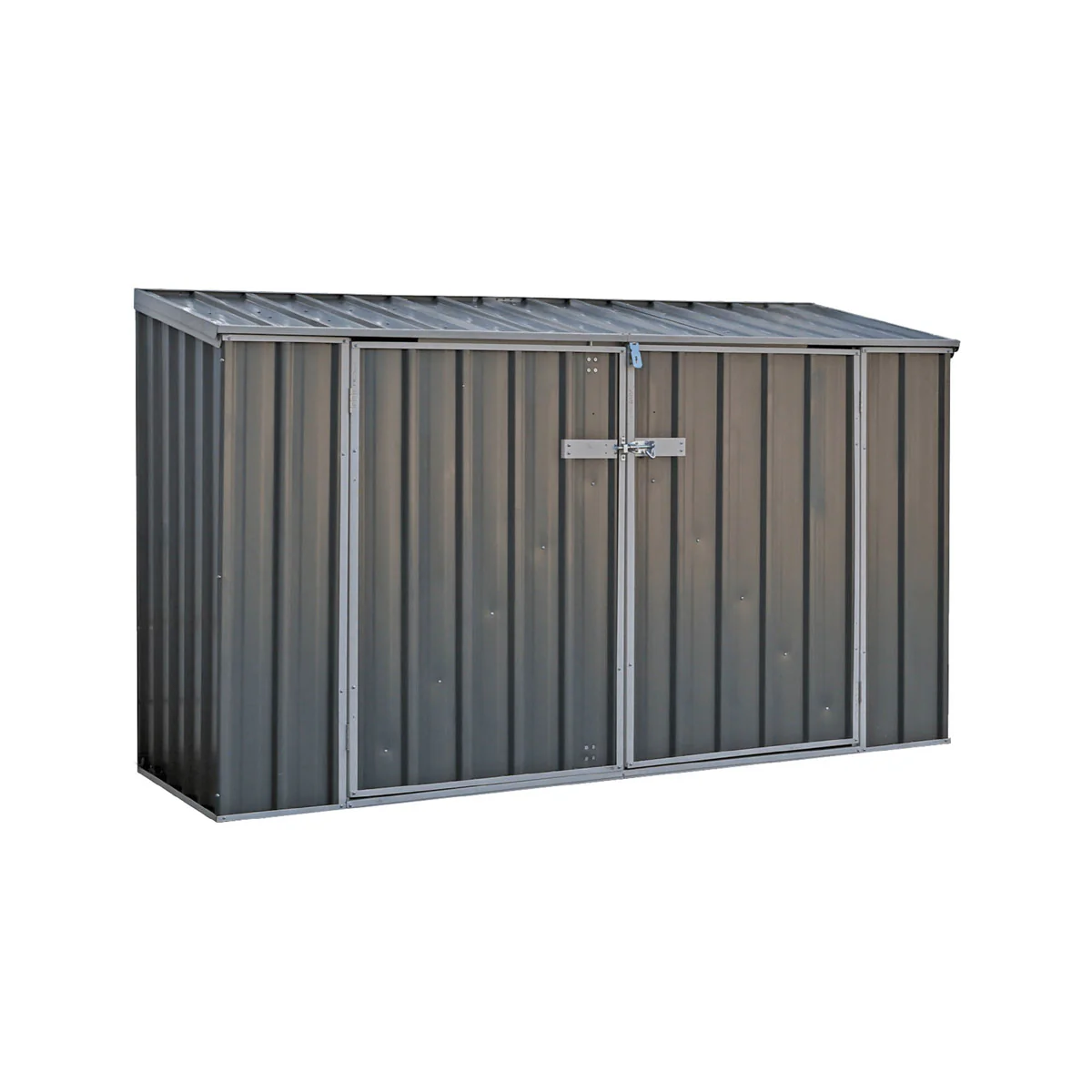 Absco 2' 6" x 7' 4" Pent Bike Store Steel Grey - Premium - Image 2