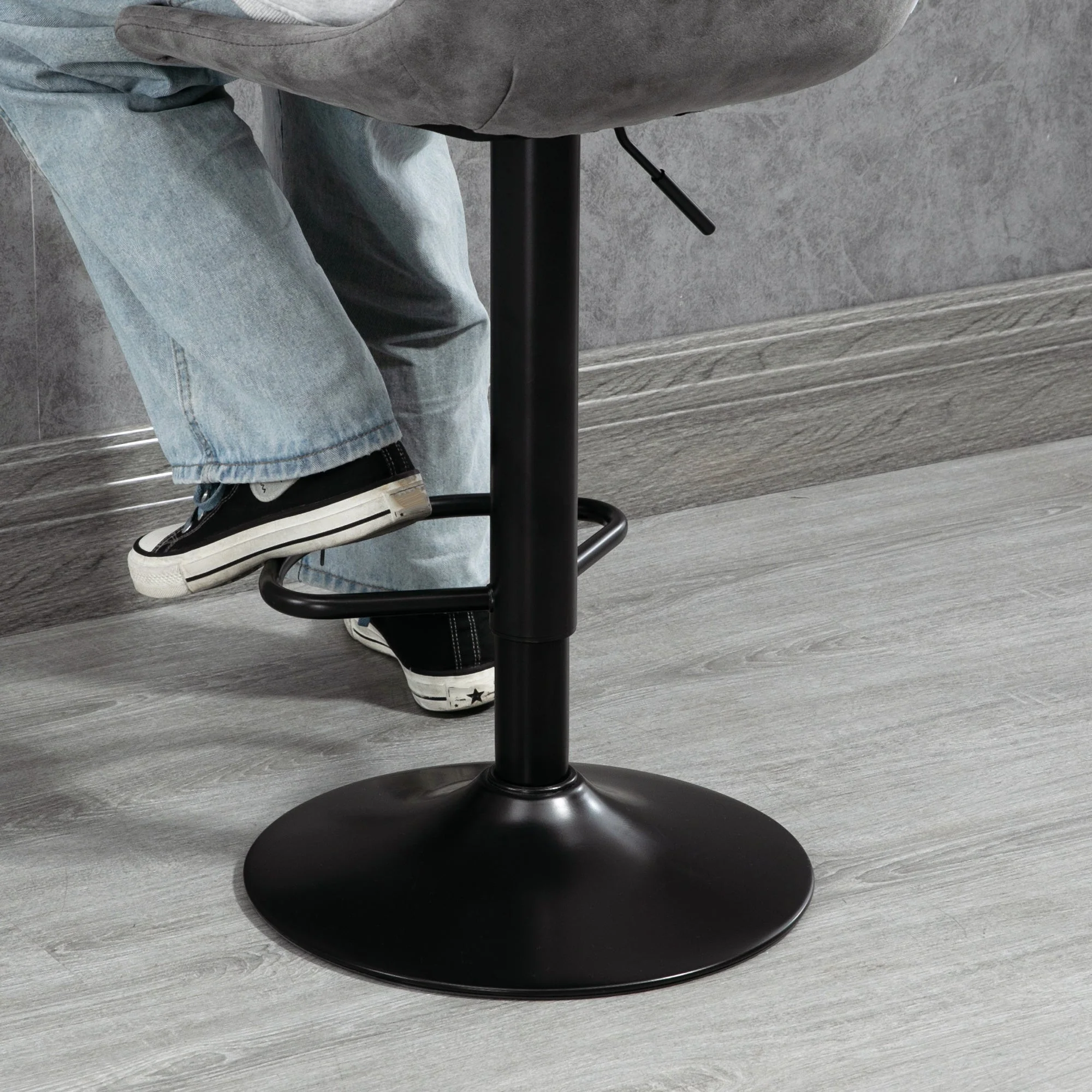 Adjustable Bar Stools Set of 2 Counter Height Barstools Dining Chairs 360° Swivel with Footrest for Home Pub - Image 9