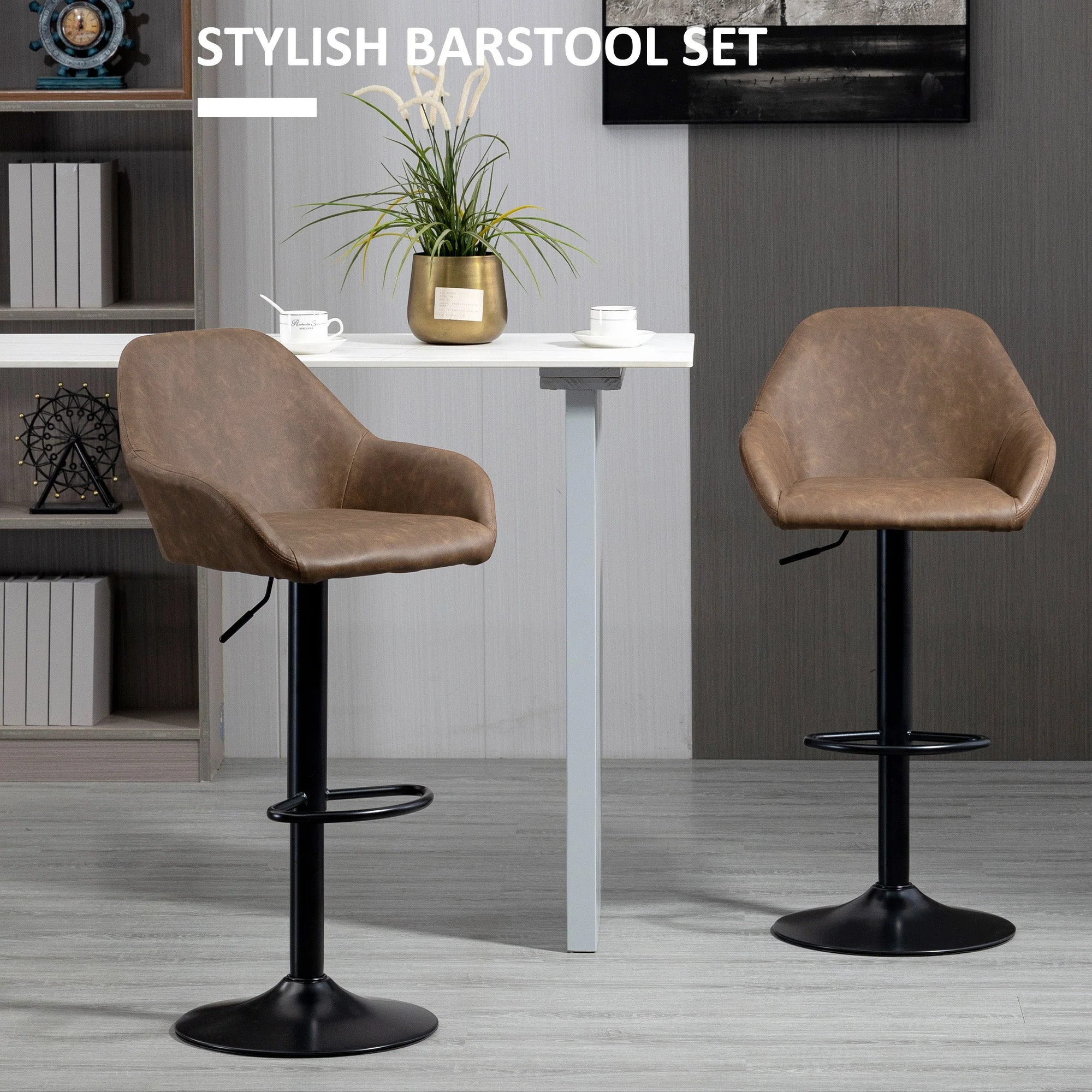 Adjustable Bar Stools Set of 2 - Image 4
