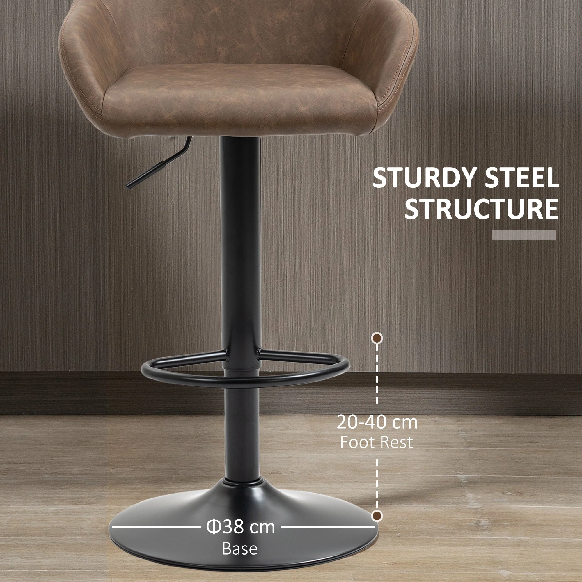 Adjustable Bar Stools Set of 2 - Image 7