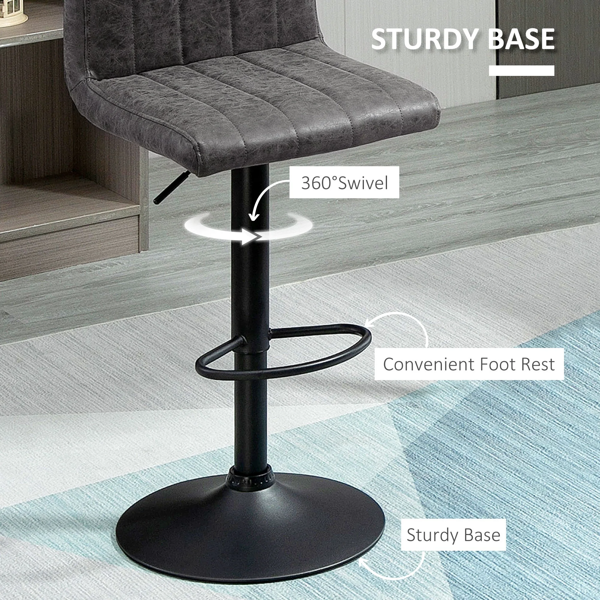 Adjustable Barstools Set of 2 - Image 7