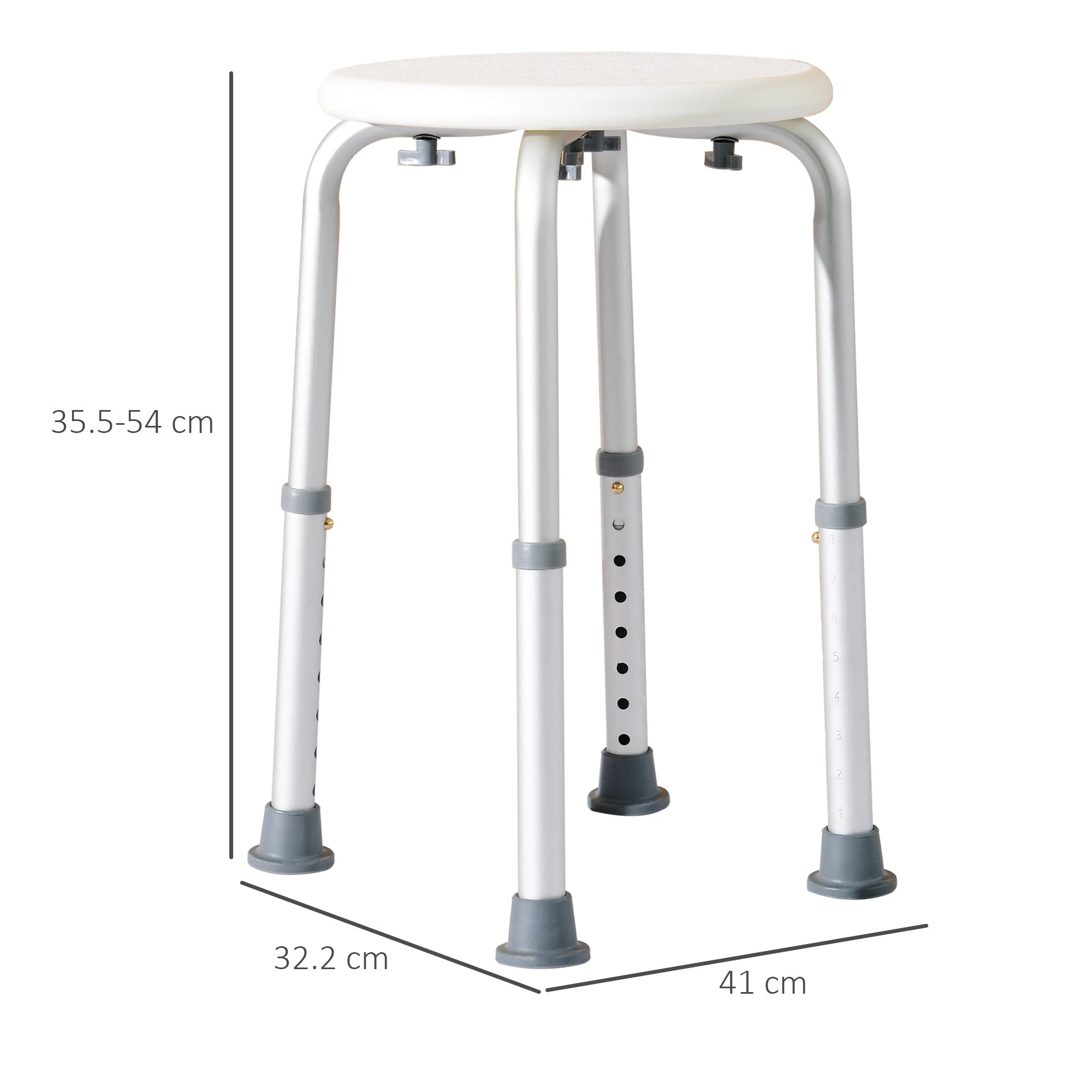 Adjustable Non-Slip Shower and Bath Stool - Image 3