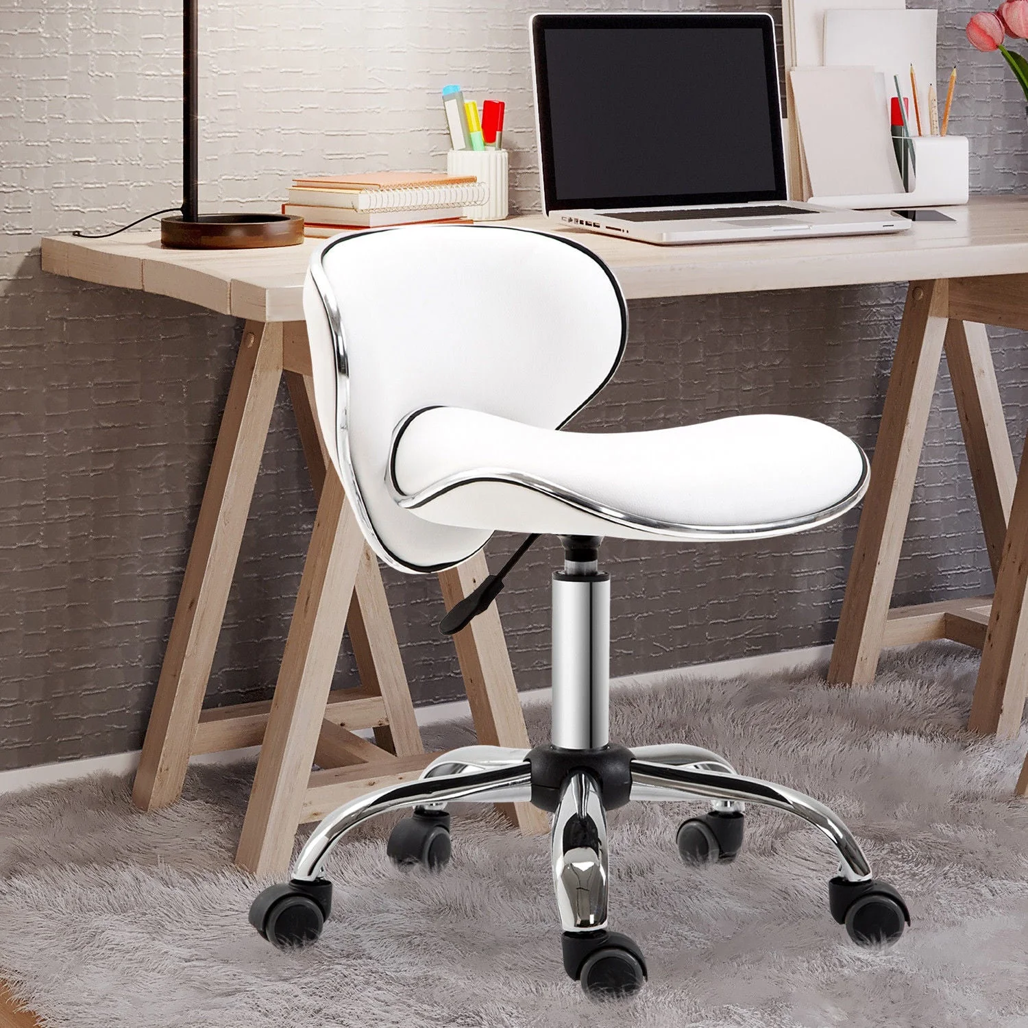 Adjustable Rolling Swivel Beauty Salon Chair - Image 2