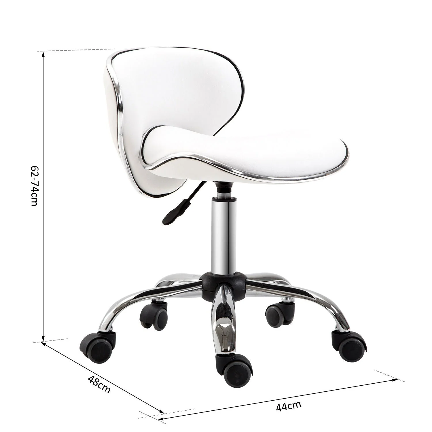 Adjustable Rolling Swivel Beauty Salon Chair - Image 3