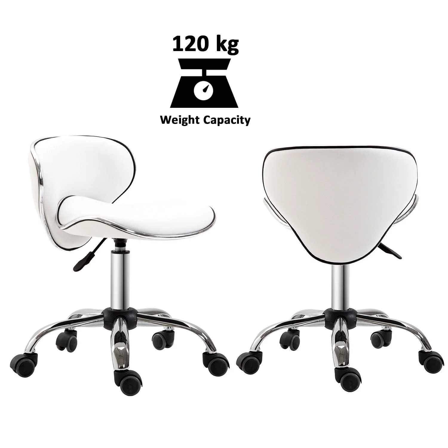 Adjustable Rolling Swivel Beauty Salon Chair - Image 5