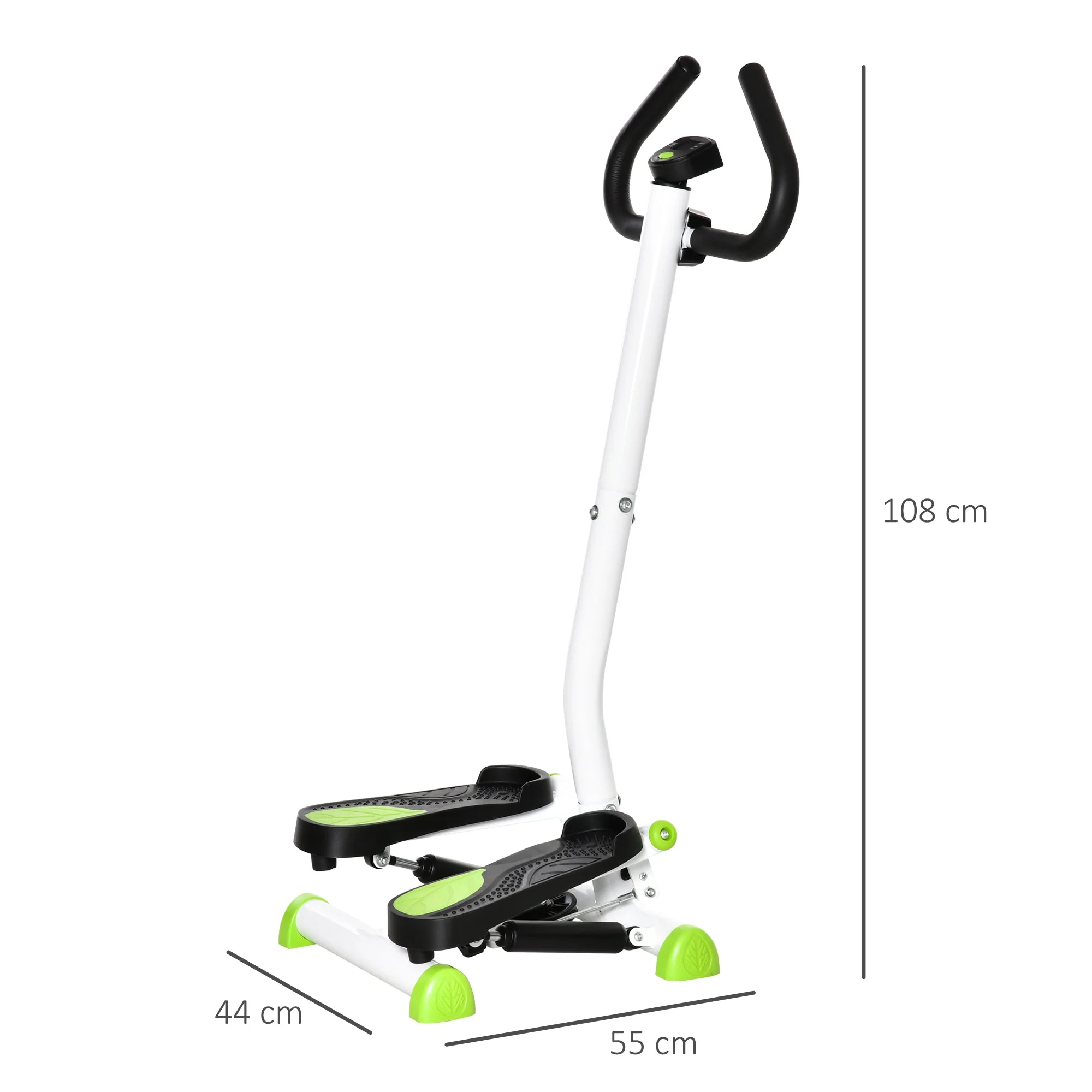 Adjustable Stepper Aerobic Exercise Machine with LCD Screen & Handlebars - Image 3