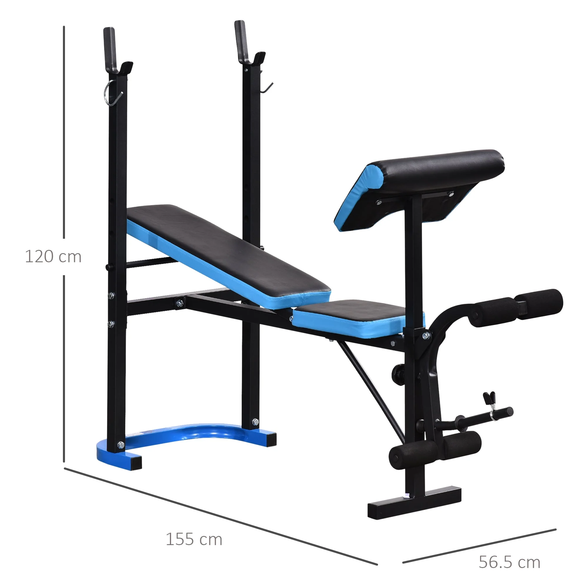 Adjustable Weight Bench with Leg Developer Barbell Rack for Home Gym Fitness - Image 2