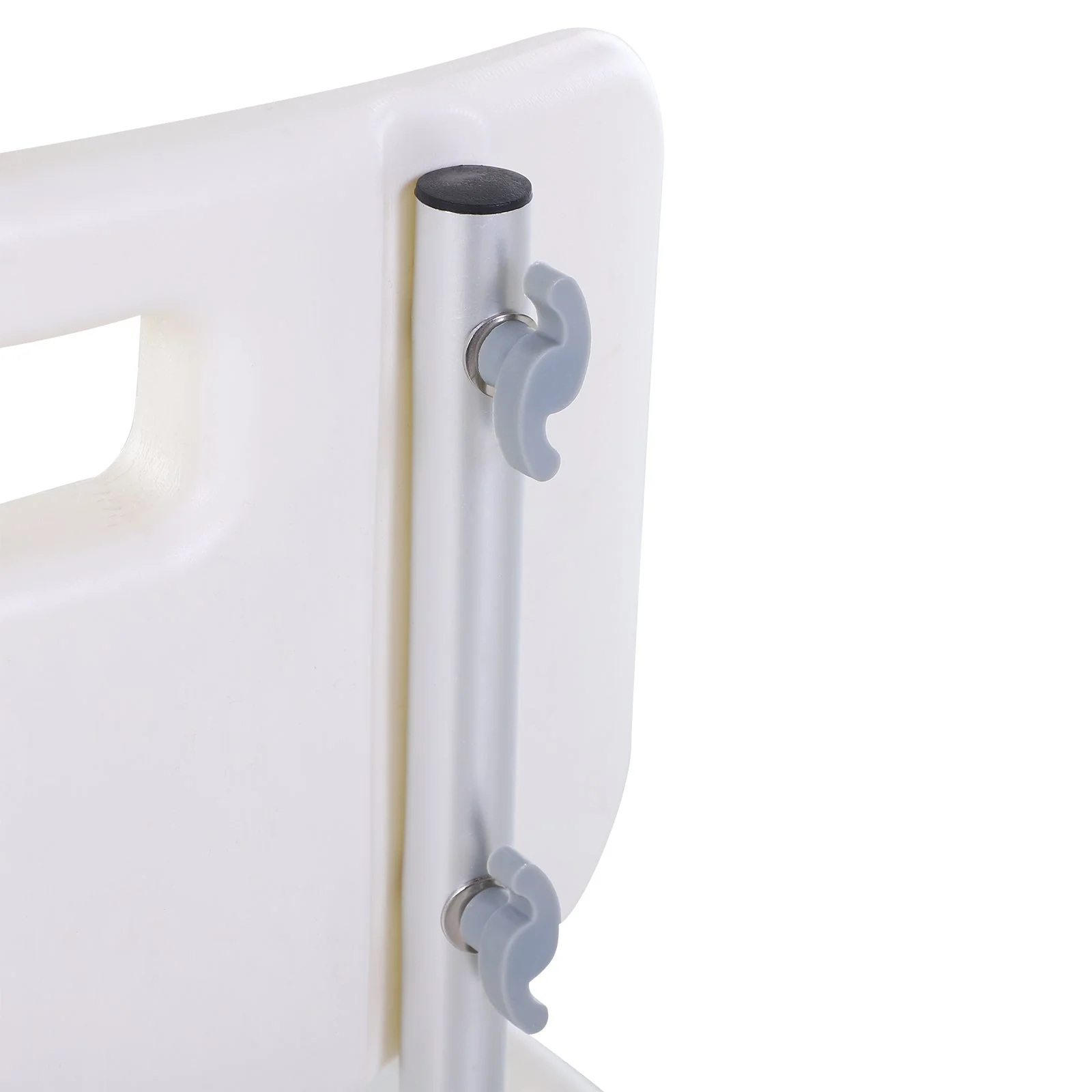 Aluminium Alloy Adjustable Shower Stool - White - Image 8