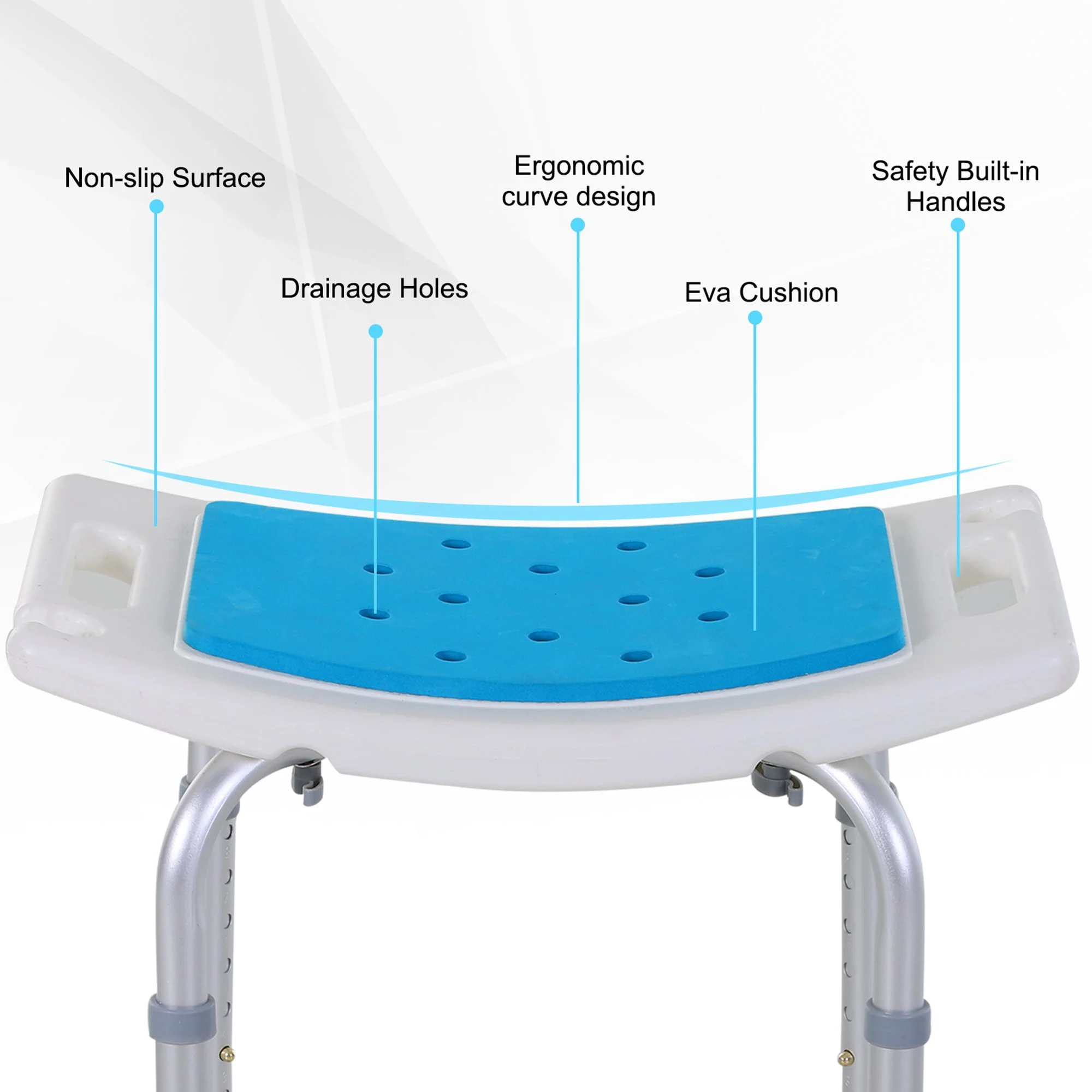 Aluminium Alloy Six-Level Non-Slip Bathroom Stool - Image 6