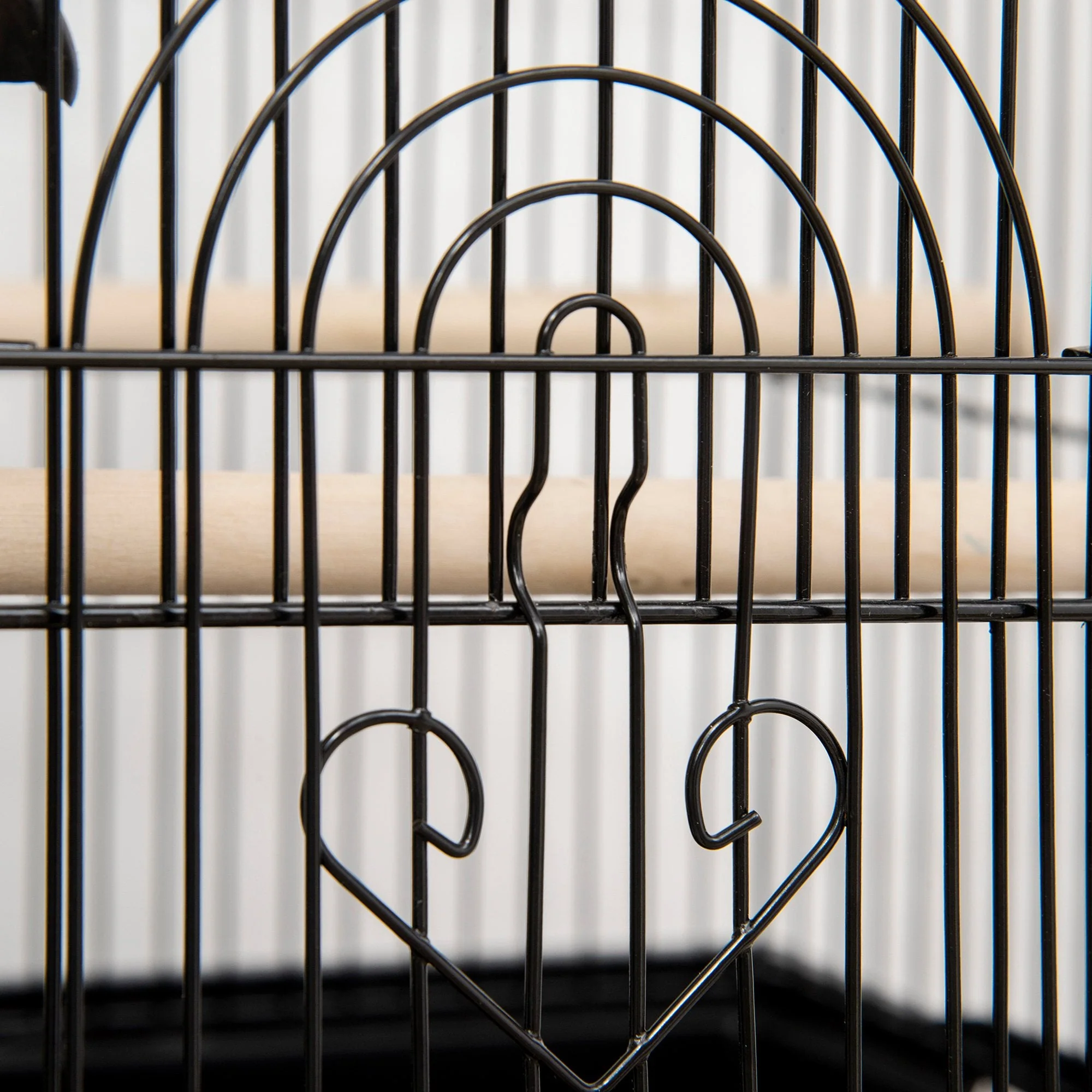 American Dream 63cm Bird Cage Hanging Black by Pawhut - Image 4