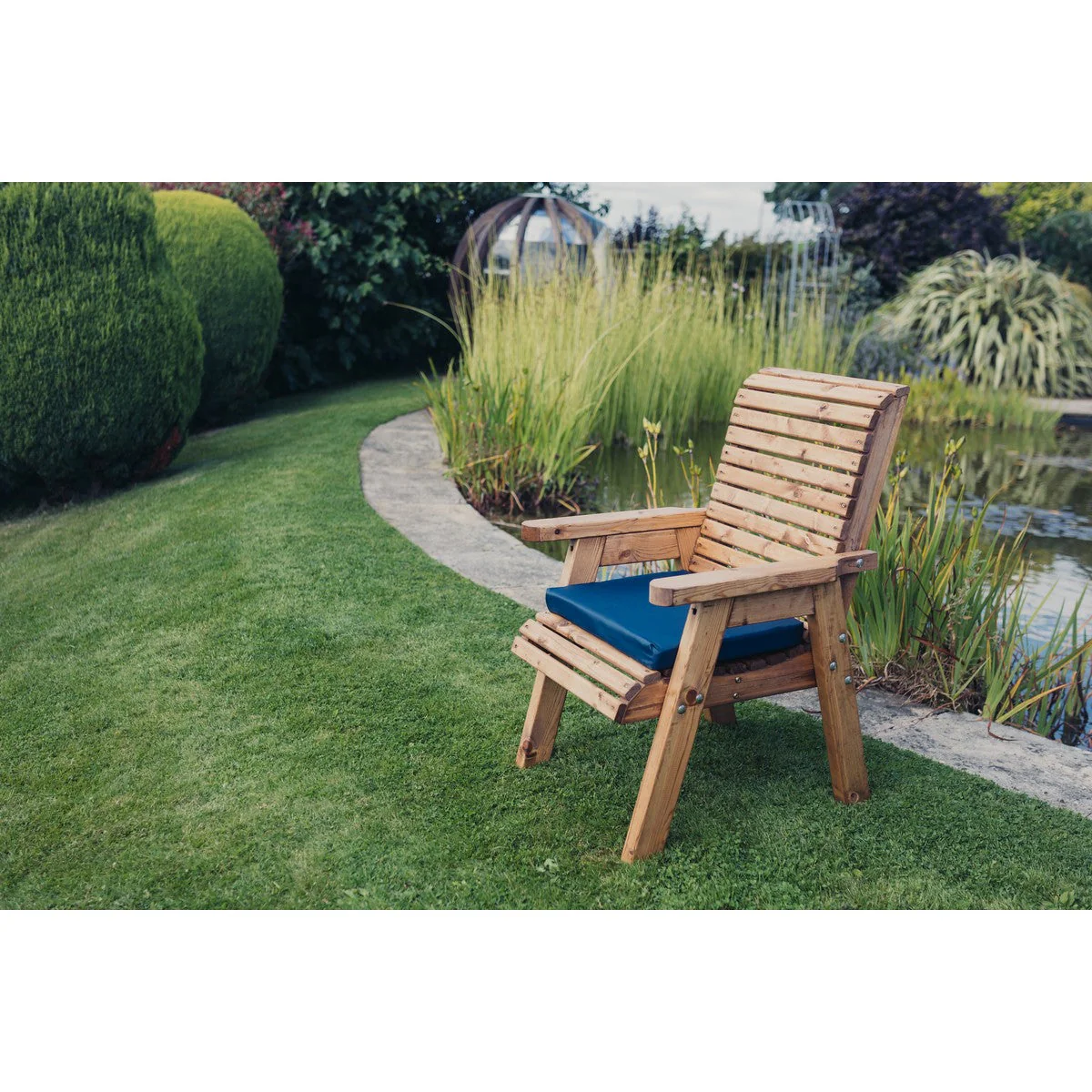 Amesbury Navy Waterproof 1 x Seat + Double Seat Cushions by Churnet Valley - N1C-1 N2C-1 - Image 4