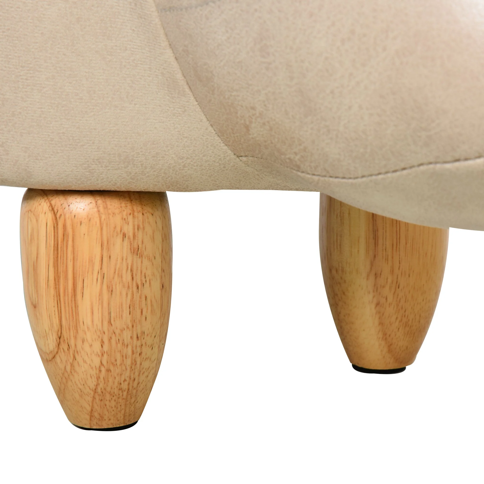 Animal footstool Buffalo Storage Stool Cute Kids Decoration Wood Frame Legs w/Padding Lid Ottoman Furniture Ivory - Image 9