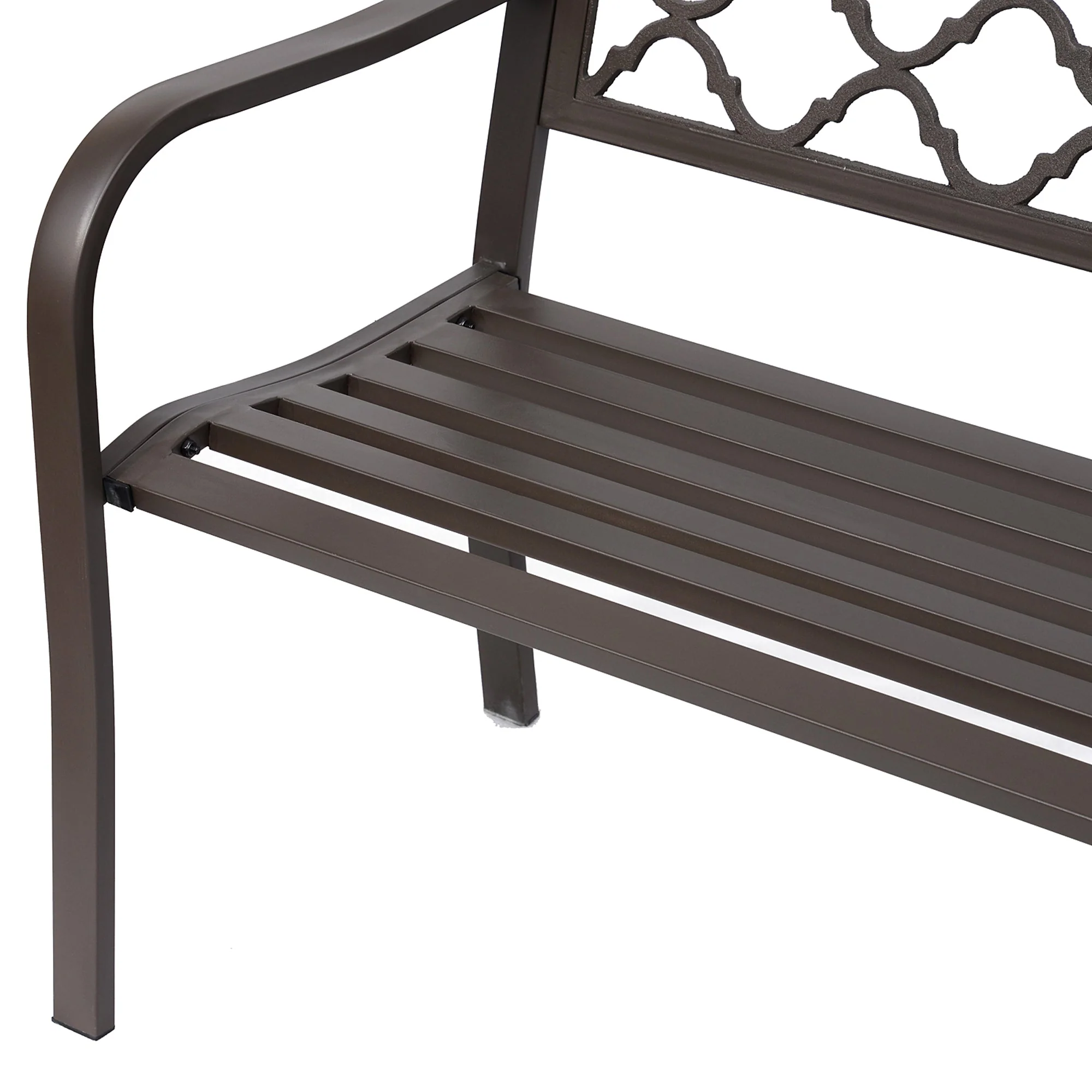 Antique Style Outdoor Cast Iron Front Porch Bench Path Chair Seat Outdoor - Image 9