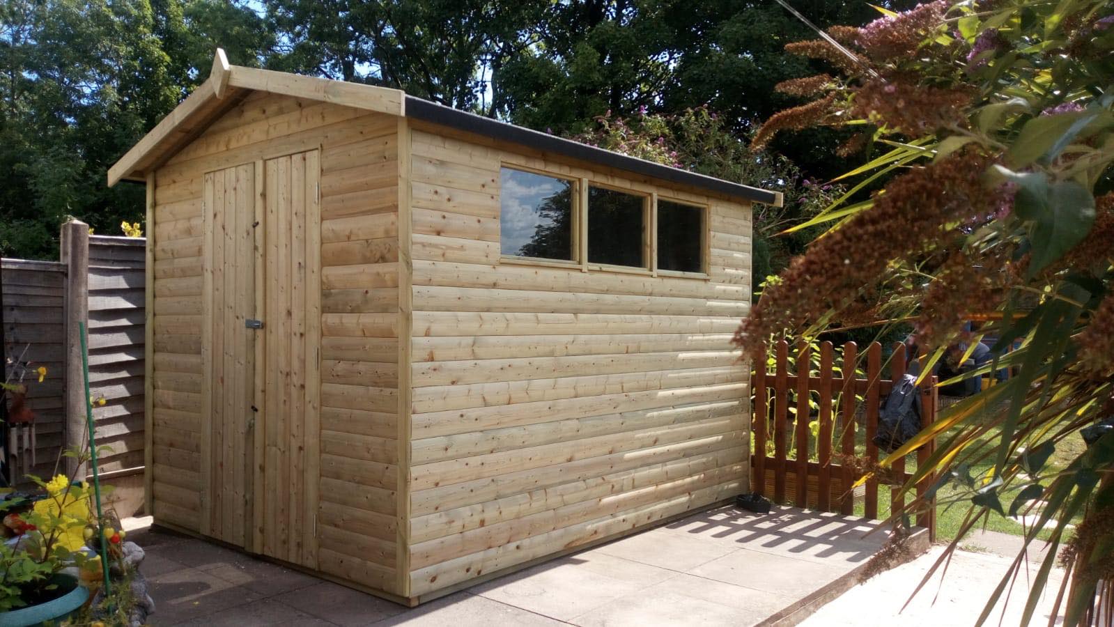 Apex Garden Shed 8ft long x 6ft wide by Churnet Valley - APEX8X6 - Image 2