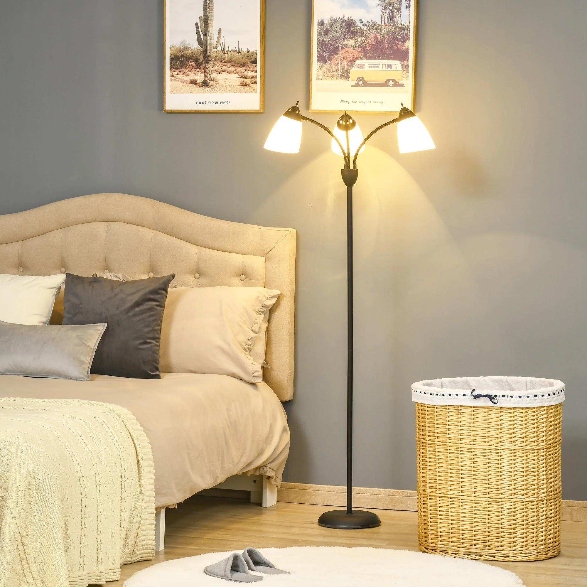 Arc Tree Floor Lamp with 3 Adjustable Rotating Lights - Image 2