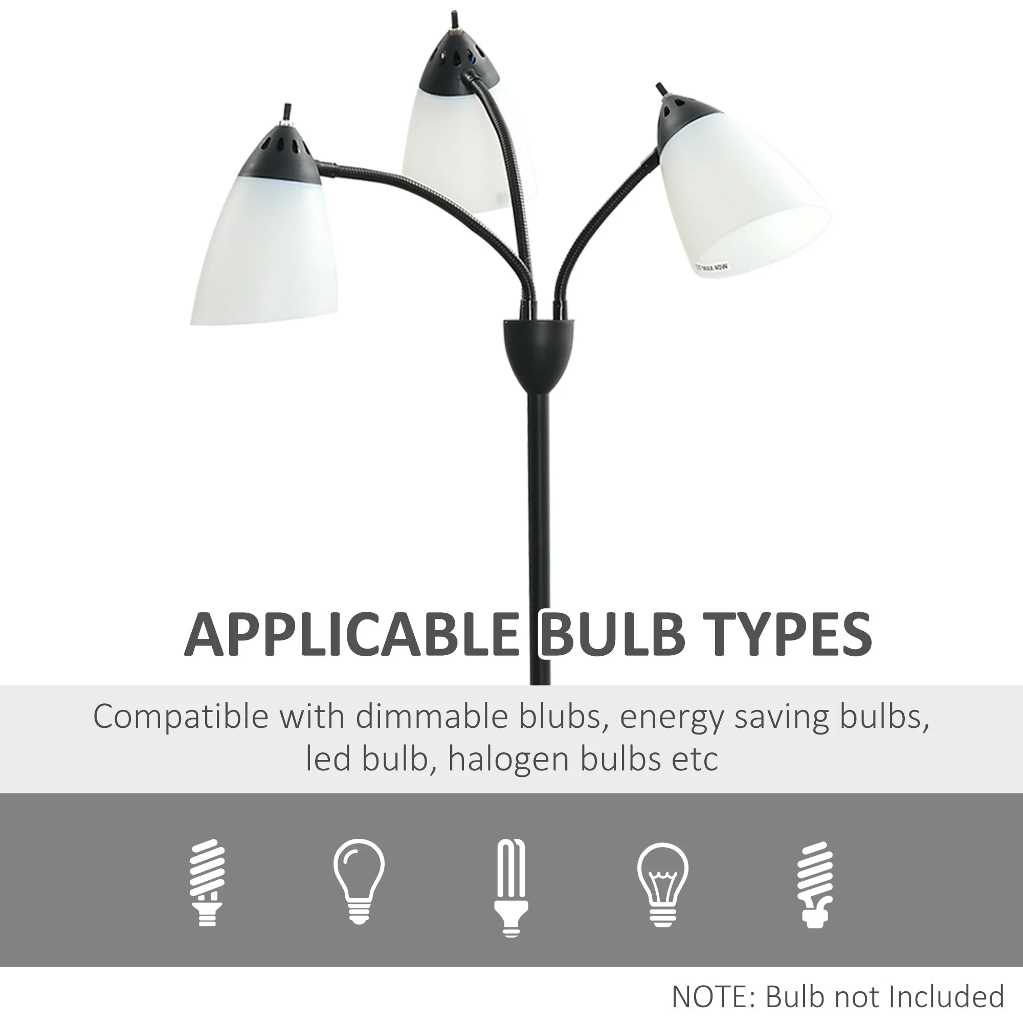 Arc Tree Floor Lamp with 3 Adjustable Rotating Lights - Image 7
