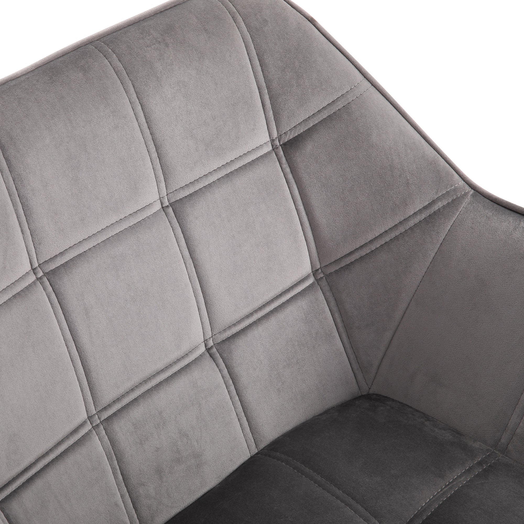 Armchair Accent Chair Wide Arms Slanted Back Padding Iron Frame Wooden Legs Home Bedroom Furniture Seating Grey - Image 9