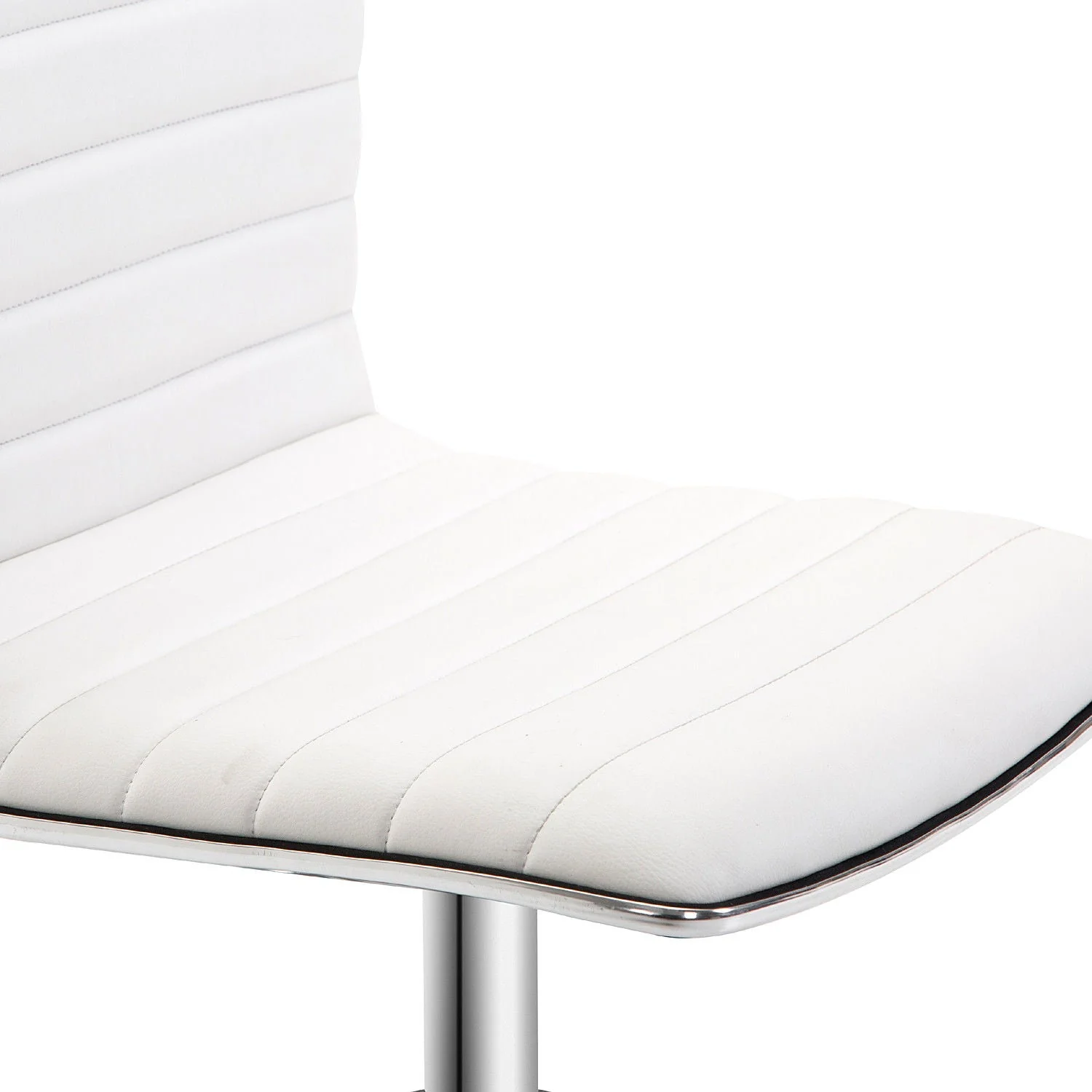 Armless Mid-Back Adjustable Office Chair-White - Image 8