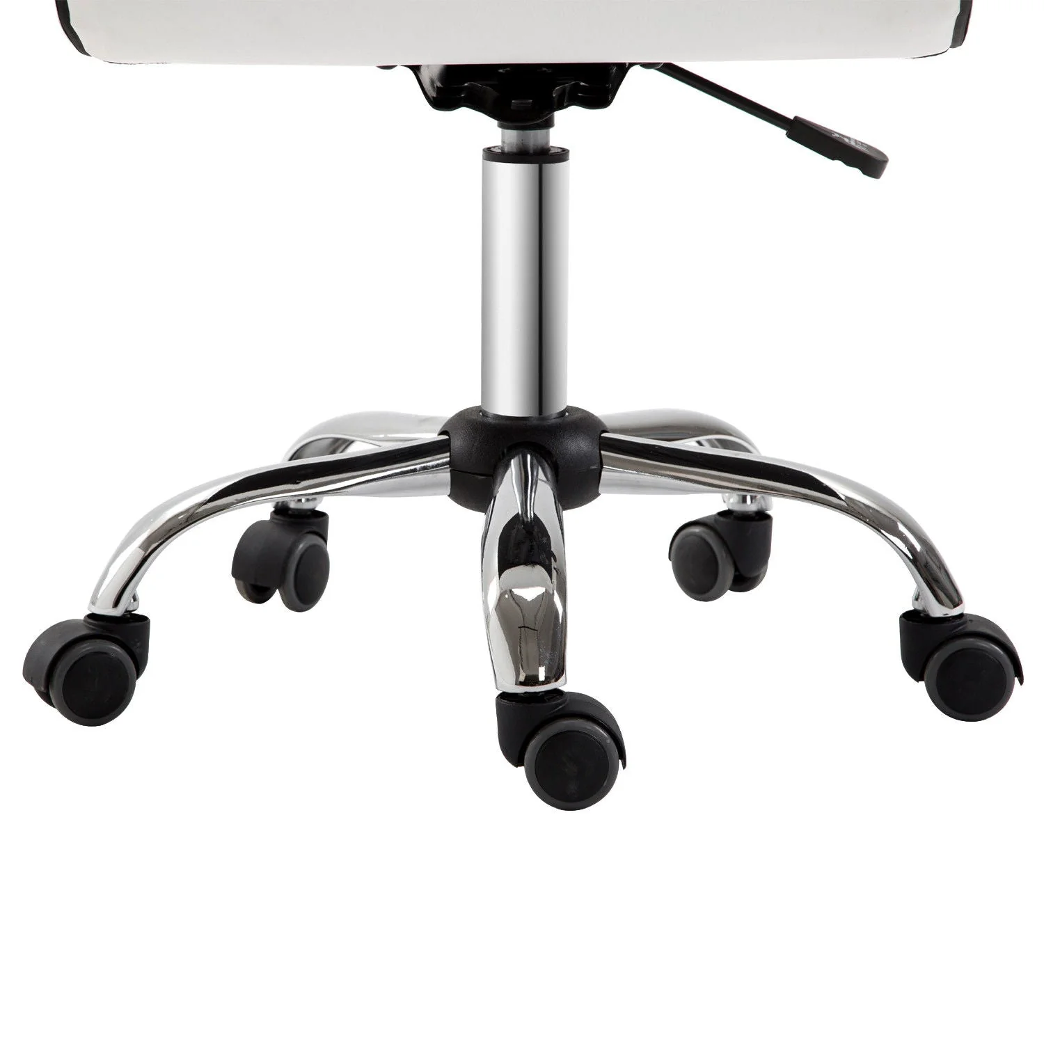 Armless Mid-Back Adjustable Office Chair-White - Image 9