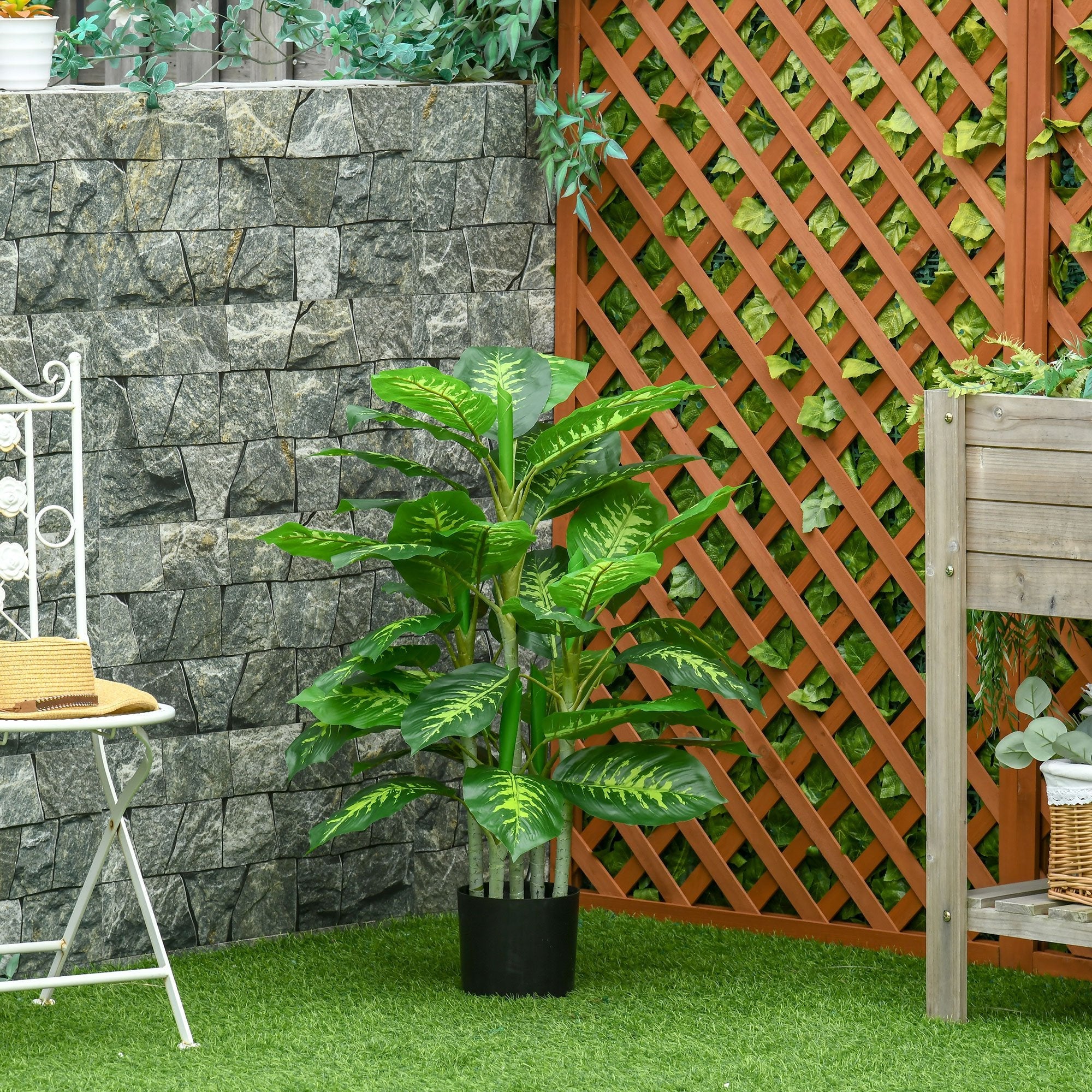 Artificial Evergreen Plant Realistic Fake Tree Potted Home Office Décor 95cm - Image 7