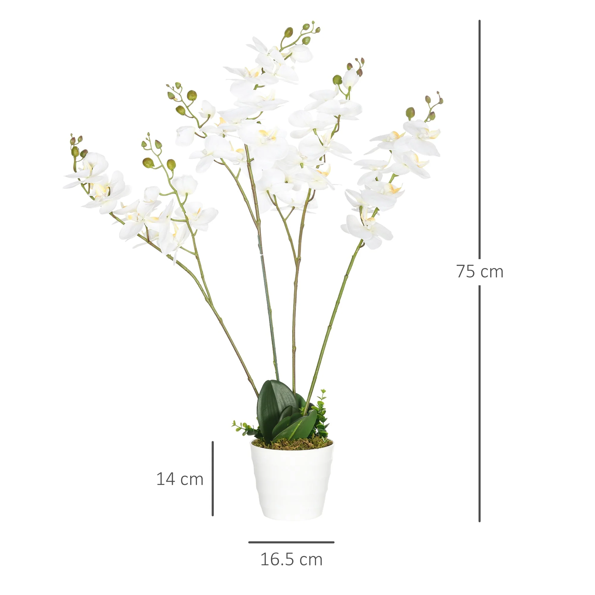 Artificial Orchid Plant in Pot - Image 3