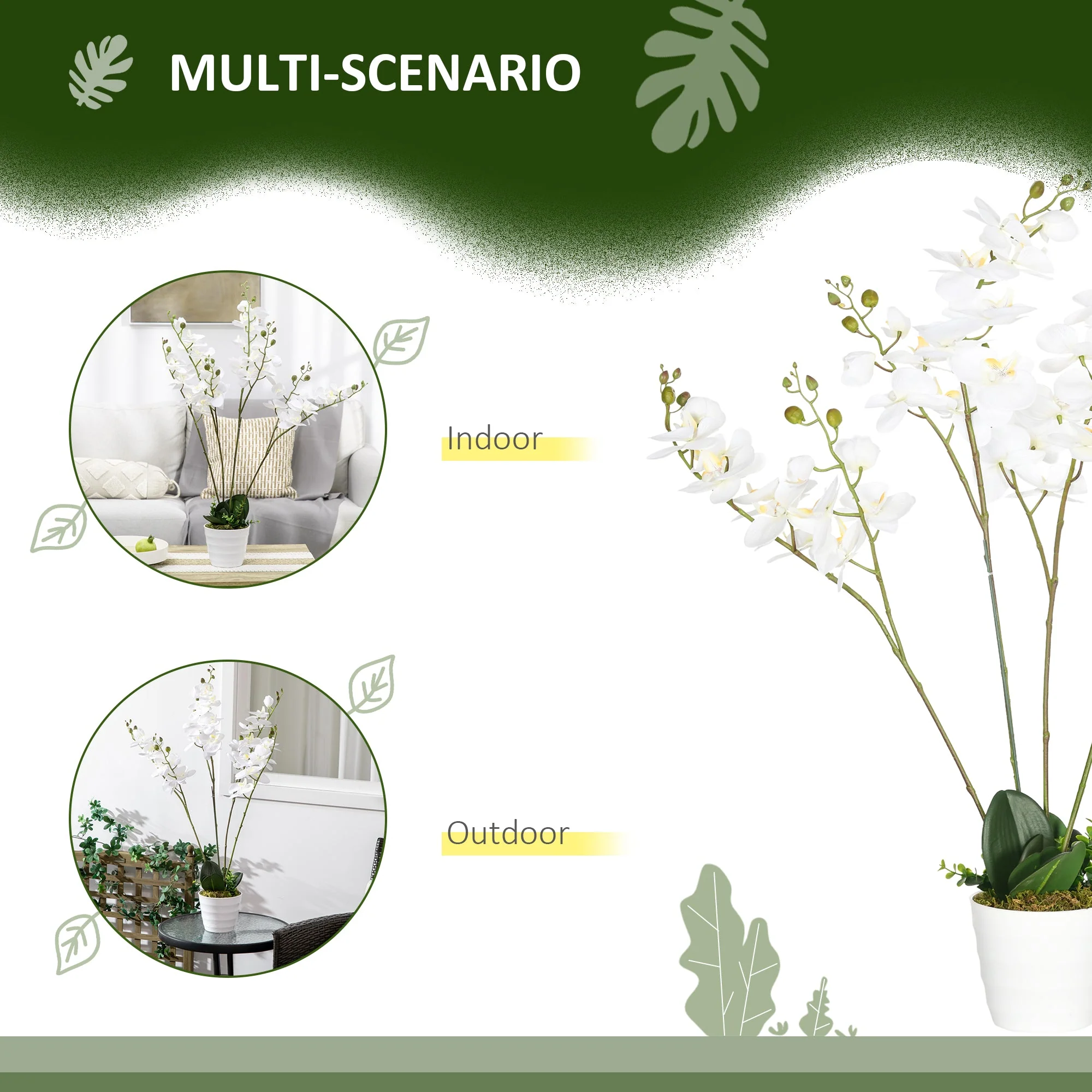 Artificial Orchid Plant in Pot - Image 5