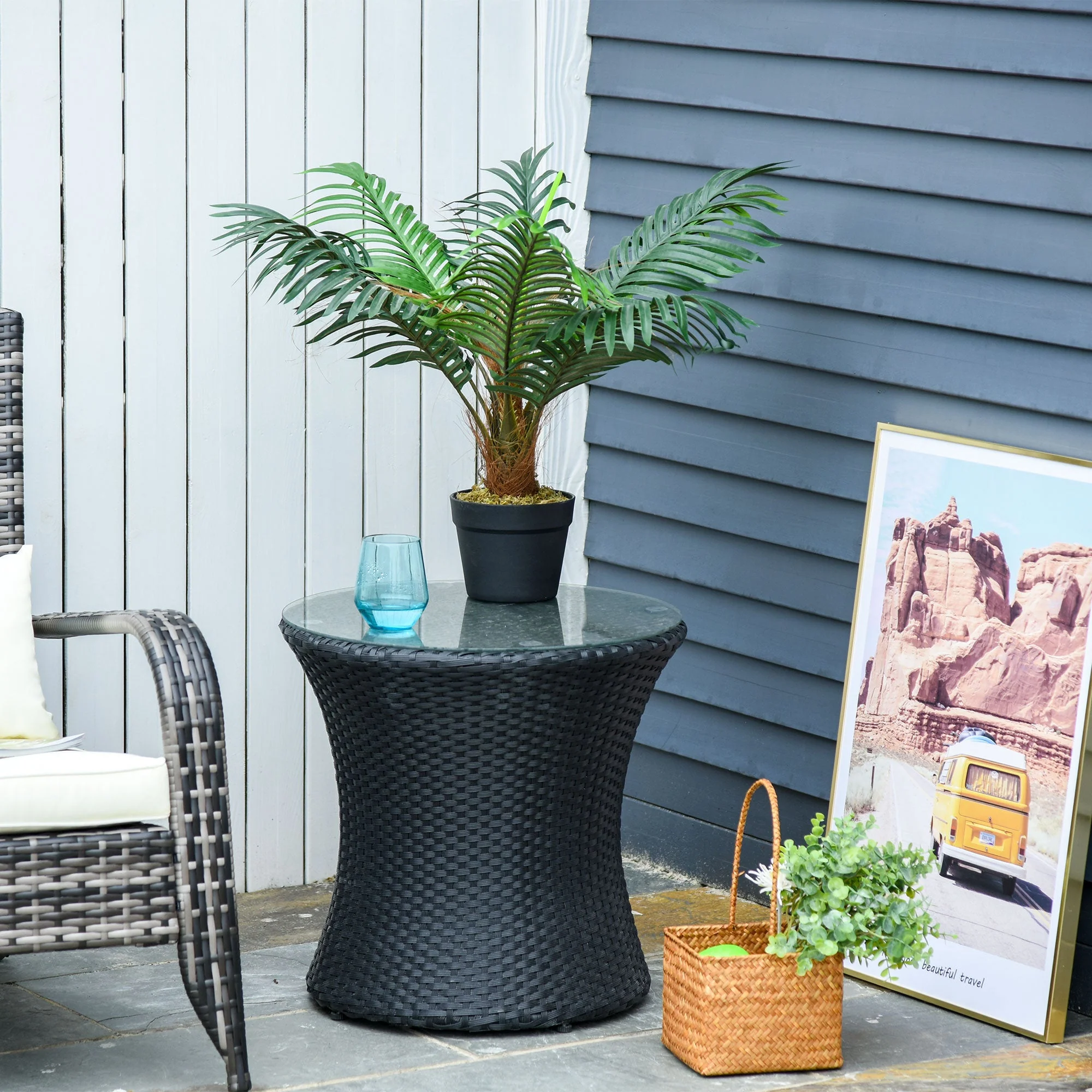 Artificial Palm Plant Realistic Fake Tree Potted Home Office Décor 60cm - Image 2