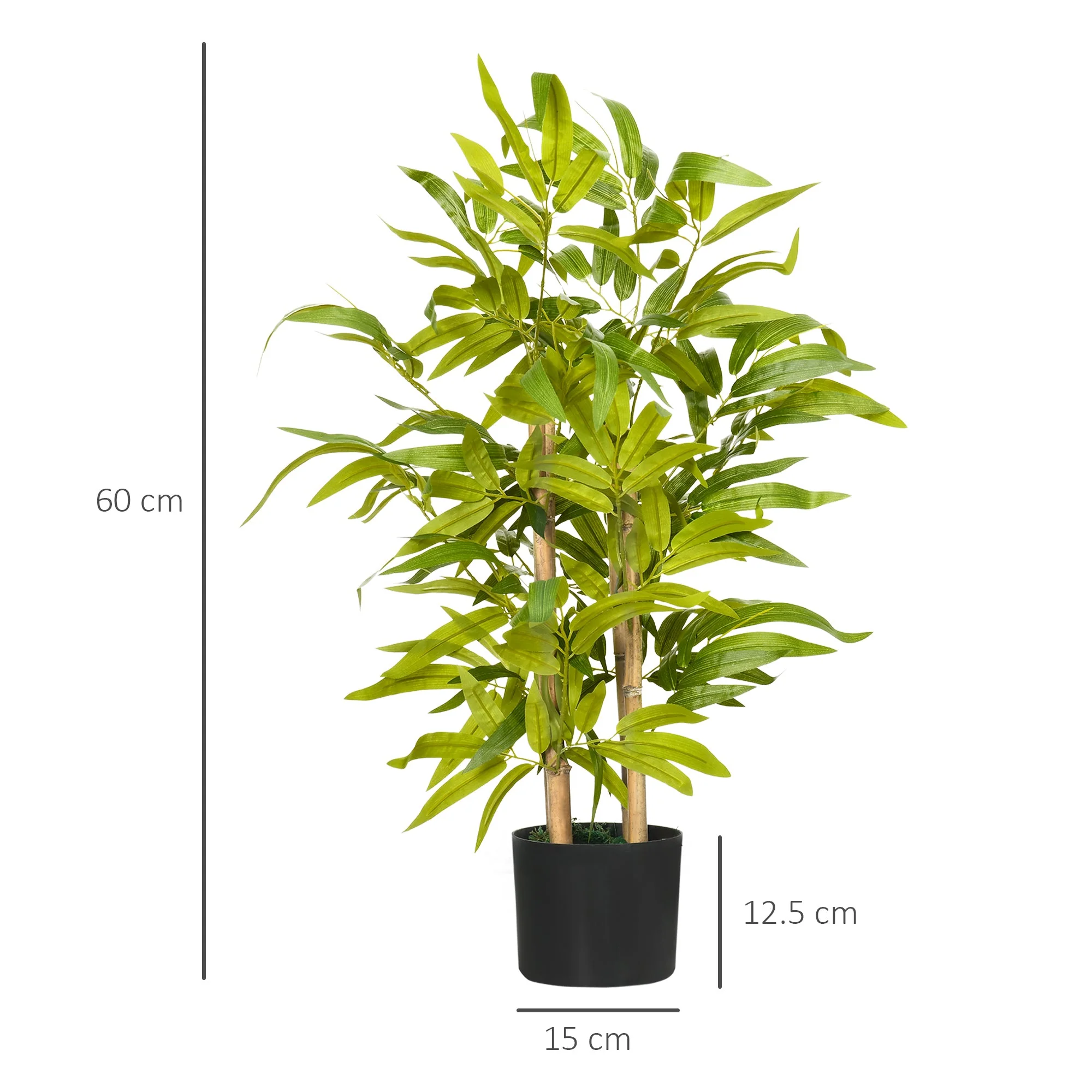 Artificial Plants Bamboo Tree in Pot Desk Fake Plants for Home Indoor Outdoor Decor - Image 3