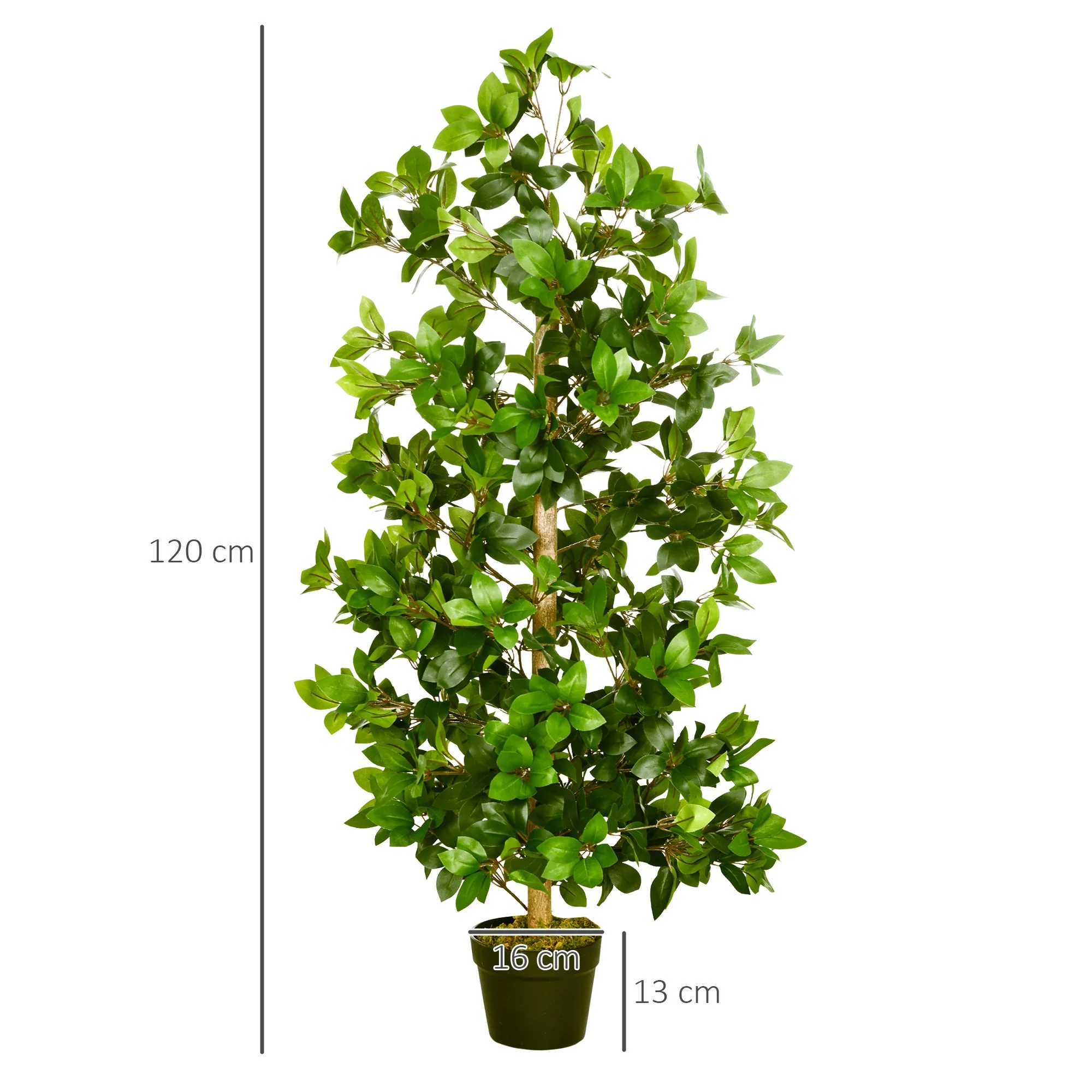 Artificial Plants Bay Leaf Laurel in Pot Fake Plants for Home Indoor Outdoor Decor - Image 3
