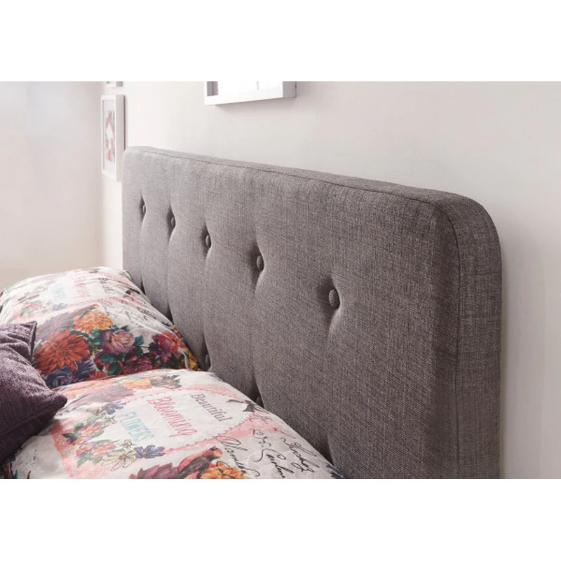Ashbourne King Size Ottoman Bed Fabric Grey 5 x 7ft - Image 9