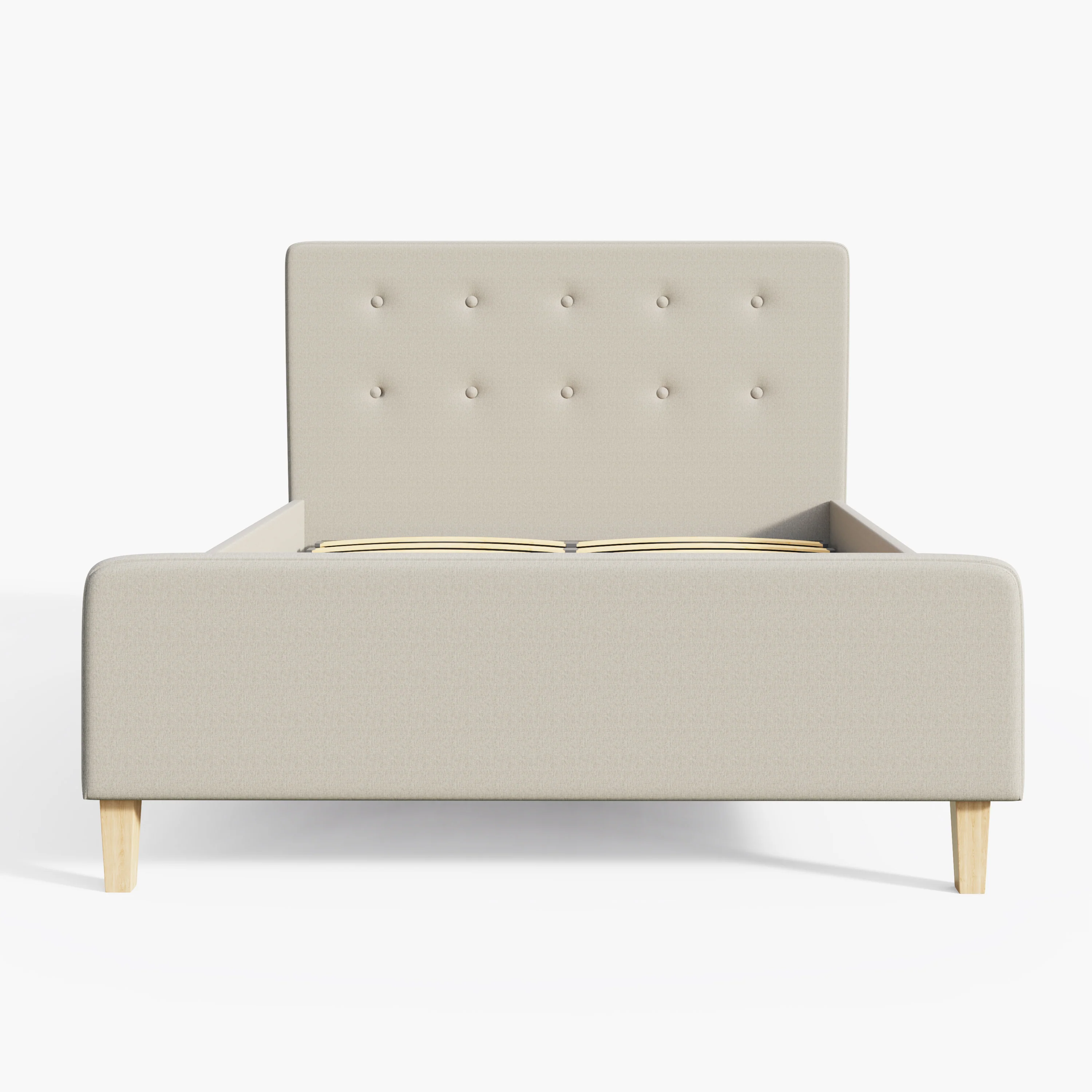 Ashbourne Double Ottoman Bed Wood & Fabric Natural 5 x 7ft - Image 5